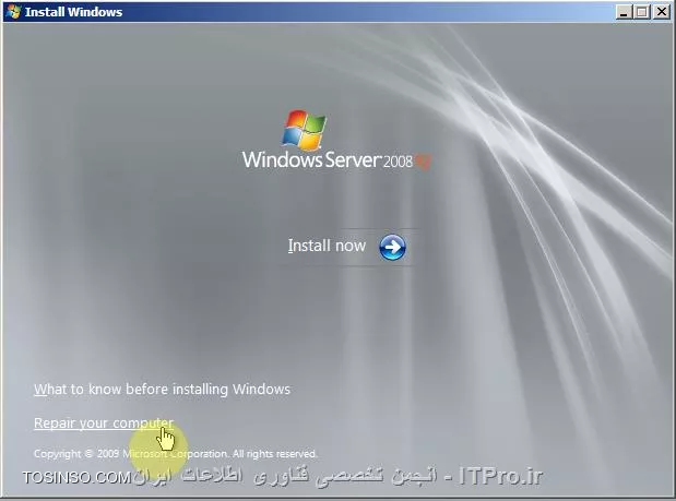 ریکاور کردن پسورد Domain Controller در ویندوز سرور 2008