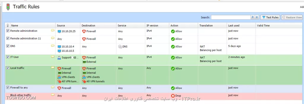من میخواهم کاربر support  از روی تمام سیستمها به اینترنت دسترسی داشته باشه . و هیچ کاربر دیگه ای دسترسی به اینترنت نداشته باشه .
حالا چجوری رول بنویسم ؟
||http://network.tosinso.com/files/get/b7dd08f5-57ea-4111-a8b9-50f01495dd01|| 