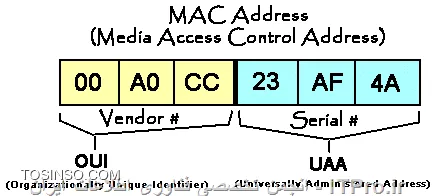 تصویر مربوط به آدرس MAC
