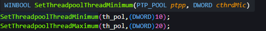 ()SetThreadpoolThreadMinimum