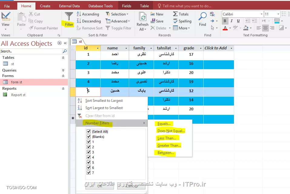 آموزش اکسس 2016 (Access) قسمت 10 :  کار با جداول 