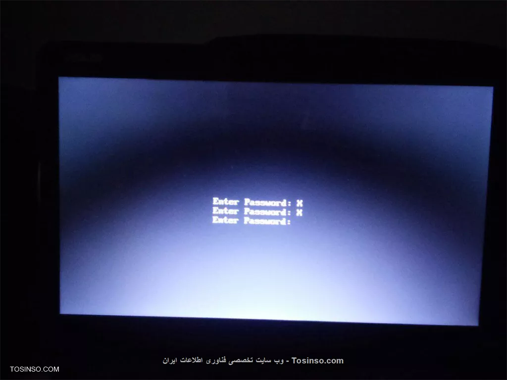 سلام 
بعد از روشن شدن سیستم و نمایش لوگو Asus  به ترتیب شماره های عکس های  ذیل پیغام میده و من فقط میتونم enter (چون پسوردی ندارم) بزنم و آخرش هم F2 رو که میزنم ویندوز بالا میاد
نمیدونم پسورد هارد هست یا نه ولی فکر کنم واسه بایوس باشه
لطفا راهنمایی کنید

1- 
||https://hardware.tosinso.com/files/get/9c46f21f-de59-413e-bd96-0984650e847c||

2- 
||https://hardware.tosinso.com/files/get/57c271a4-dd8c-4869-9629-070bad4de162||

3-
||https://hardware.tosinso.com/files/get/5acdbd34-420f-4cab-80fb-3307ef6bcc49||

4-
||https://hardware.tosinso.com/files/get/c05122d2-7b1f-43c7-b3f4-5c5b0b0bde2e||

5-
||https://hardware.tosinso.com/files/get/e9393b62-64b6-42c5-bdfe-2cf2e97391b8||