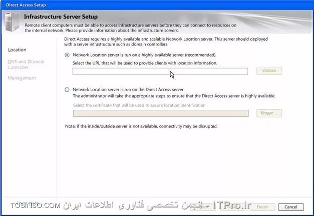 Direct Access Infrustructure Setup