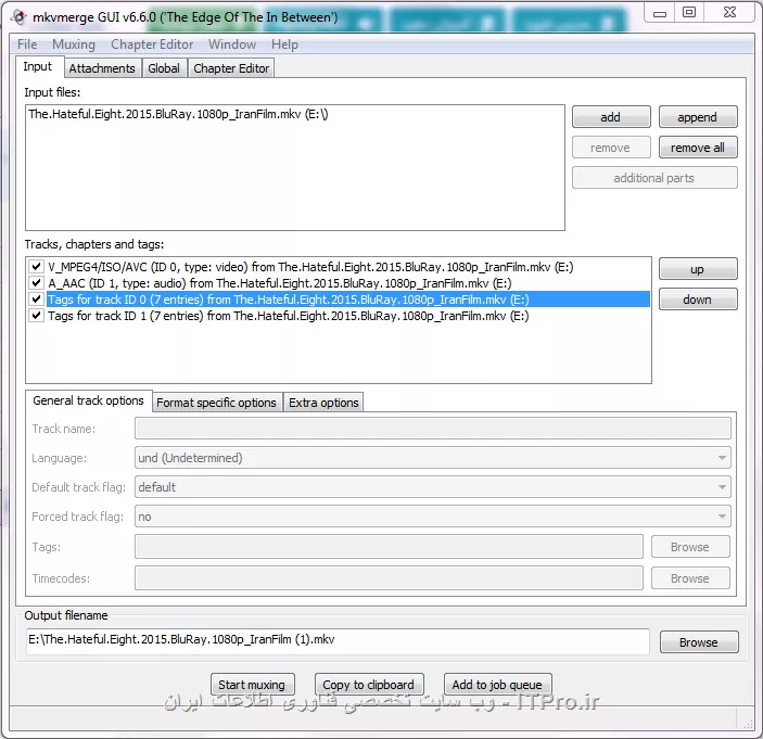 سلام یک سوال داشتم که وقتی فایلی رو وارد mkvmerge میکنیم بیشتر وقتها فایل های تگ کنار فیلم و صوت هستند که تو عکس معلومه
کسی میدونه
اینا چی هستن؟
و کاراییشون چیه؟
||https://tosinso.com/files/get/c14922be-ddf9-4963-8ad2-e06269e124c5||