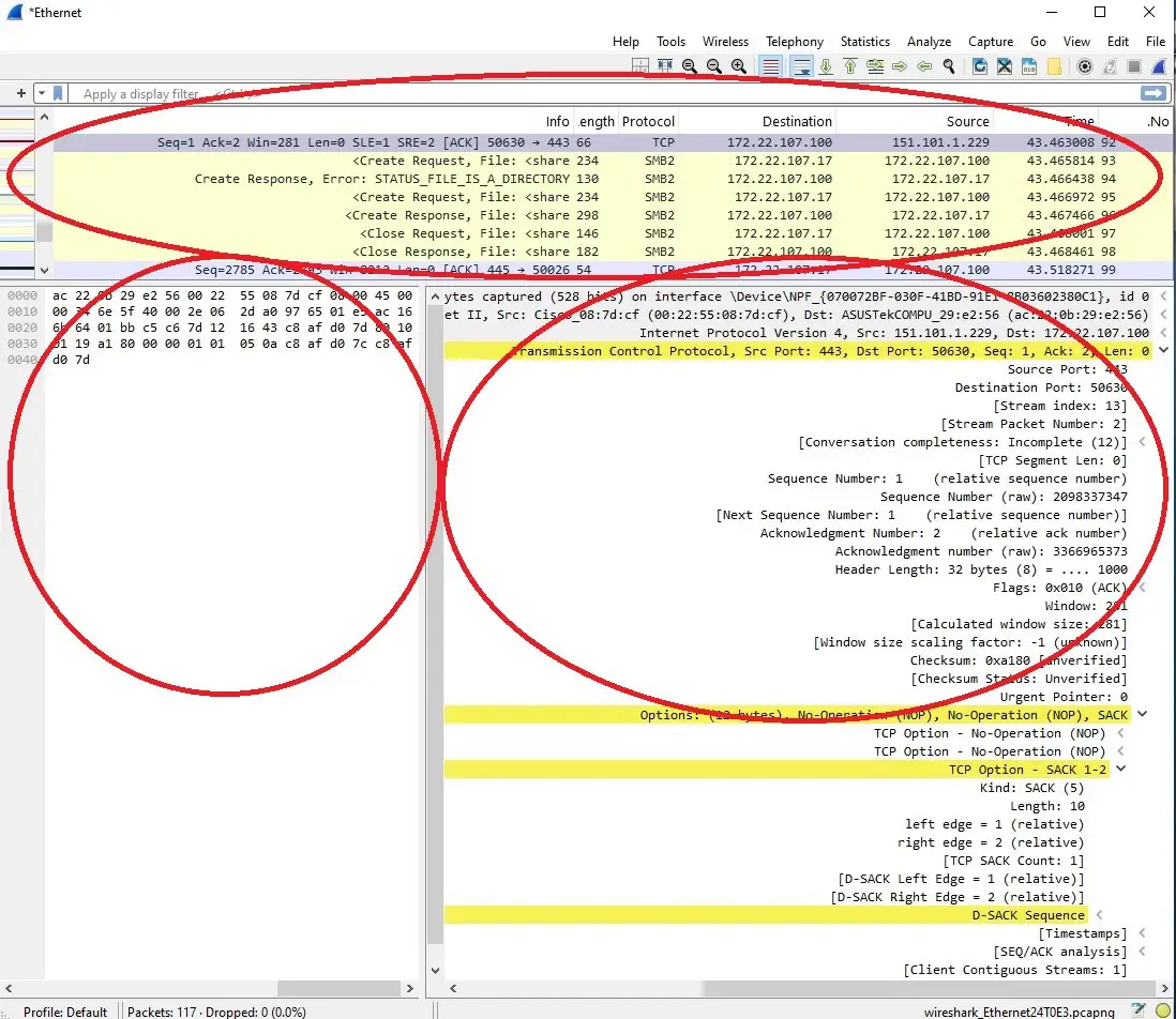 پنجره اصلی Wireshark