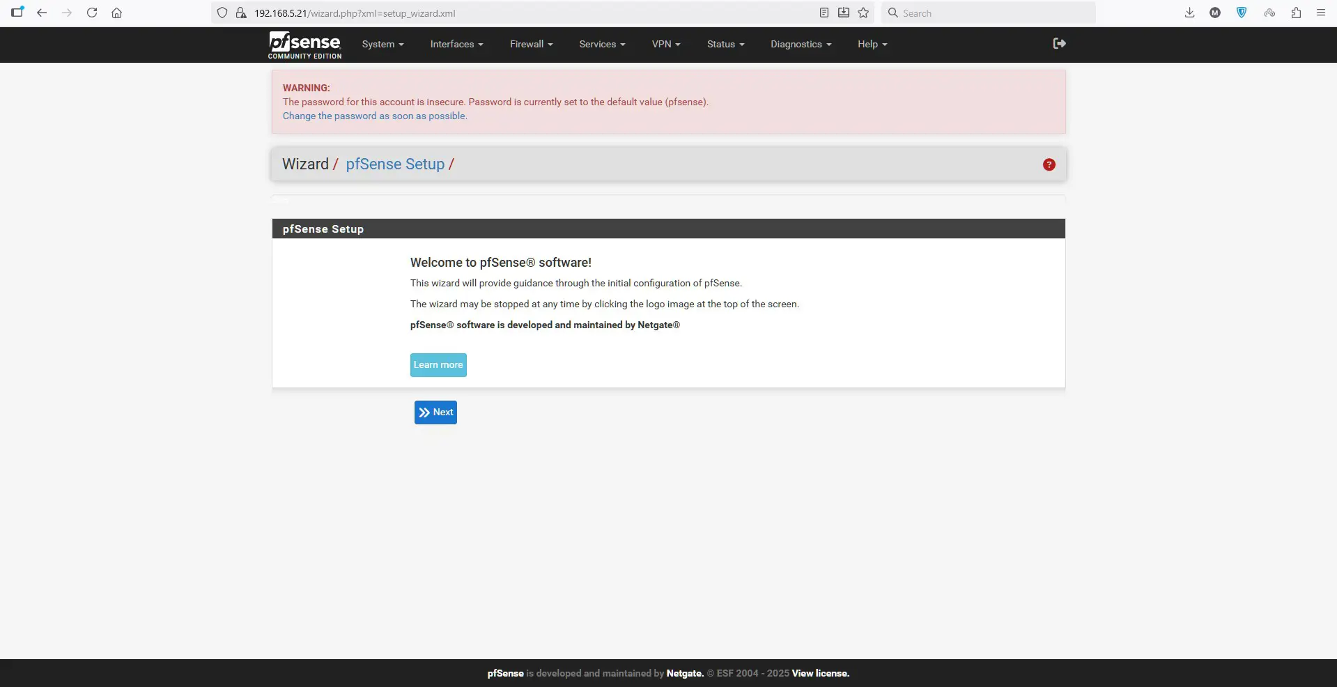 آموزش نصب  pfsense