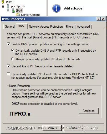 در دوقسمت قبلی از مجموعه مقالات سرویس DHCP در ویندوز سرور 2008 ،به معرفی آپشن های این سرویس و سپس نصب آن پرداختم.در این قسمت می خواهم قدمی جلوتربگذارم و به معرفی ویژگیهای این سرویس در ویندوز سرور 2008 R2 بپردازم.

در سالهای 1990،آن زمان که بازار کامپیوتر و شبکه های کامپیوتری داغ بود وشبکه های مبنی بر TCP/IP جایگاه شبکه های  NetBUI را پر نکرده بود،DHCP و مفهوم آن معنایی نداشت.چرا که در شبکه های NETBUI نیازی به آدرس دهی تعریف نشده بود.تنها کاری که در این شبکه ها باید به صورت خوب و منظم انجام می شد نامگذاری کامپیوتر ها ( آن هم هر چیزی که دوست داشتید ) و ایجاد هماهنگی های لازم جهت عدم تداخل و یکی شدن نامها با یکدیگر بود.همچنین شبکه ای که در آن مفهومی به نام Routing و مسیر یابی وجود دارد ندارد و قطعا ترافیک ایده آلی در دومین خود احساس خواهد کرد.

اما بعد از به میدان آمدن پروتکل TCP/IP و شبکه های مبنی بر آنها وسپس اینترنت،احساس پیشرفت شگرفی در آن زمان،در شبکه احساس شد، چرا که برای انجام عمل Broadcasting، همه در همان دومین و سابنت وجود نداشتند.به علاوه در آن شبکه ها امکان Routing وجود نداشت و فرآیند Name Resolution بصورت سابق قابل انجام نبود.از اینرو هم راستا با پیشرفت پروتکلی که رد شبکه ها استفاده می شده است ،نیاز به پیشرفت در برخی فرآیندها نیز احساس شد.از اینرو کل فرآیند موجود جهت انجام Name Resolution تغییر کرد و سرویس قدرتمند DNS پا به شبکه های کامپیوتری نهاد.جهت انجام فرآیند آدرس دهی نیز همه چیز نیاز به تغییر داشت چرا که در NETBUI نیازی به آدرس دهی احساس نمی شد.

در ابتدای روزهایی که TCP/IP نوپا، فعالیت خود را در شبکه های کامپیوتری شروع کرده بود، جهت انجام فرآیند آدرس دهی در شبکه های کوچک ،آدرس ها به صورت دستی به کامپیوتر ها و سیستم ها داده می شد.اما زمانی که DHCP پا به عرصه گذاشت و قابلیت آدرس دهی به صورت اتوماتیک را تعریف کرد،دیگر آدرس دهی به سیستم ها به صورت دستی معنایی نداشت.DHCP امکان دادن IP آدرس ،Subnet Maskها ، Domain Name ها، Default Gateway ها و خیلی دیگر از آپشن ها را فراهم کرد.در آن زمان به راحتی مشخص بود که DHCP سرویسی است که در شبکه ها خواهد ماند و روز به روز پیشرفت خواهد کرد.

حال امروز با گذشت 20 سال از آن روزها،دیگر آن هیجان در مورد سرویس DHCP وجودندارد.در شبکه های امروزی سرویس DHCP همانند دیگر سرویس ها طراحی و سپس پیاده سازی می شود،از دیتابیس آن بک آپ گرفته می شود ودر صورت نیاز بازگردانی می شود و در نهایت این سرویس به خوبی کار خود را انجام میدهد بدون اینکه کسی از آن شکایتی داشته باشد.اما با مطرح شدن ویندوز سرور 2008 R2 ،در این سرویس تحولاتی نیز به وجود آمد که بنده قصد دارم در این مقاله Feature های جدیدی که در ویندوز سرور 2008 R2 ایجاد شده است را به شما دوستان معرفی کنم.    

!! فیلتر کردن کلاینتها به وسیله Mac Address شان در DHCP Lease 
در ویندوز سرور 2008 R2 ، شما می توانید لییست های Allow  یا Deny برای Mac Address ها در DHCP ایجاد کنید. از این قابلیت در شبکه های وایرلس کوچک استفاده می شود.خوب حال ممکن است این سوال پیش بیاید که چرا از این قابلیت در شبکه های Wired استفاده نمی شود؟خوب به این دلیل که شما در شبکه های وایرلس به راحتی می توانید با استفاده از این قابلیت دسترسی برخی سیستم ها را به شبکه خود از طریق Mac Address کنترل کنید.تنها کافی است Mac Address مربوط به آن دستگاههایی را که نمی خواهید به شبکه شما متصل شوند را به DHCP بدهید،DHCP دیگر به این دستگاهها IP نخواهد داد.

برای اجرای این تنظیمات ابتدا لیستی از Mac Addressهایی که می خواهید آنها را Allow یا Deny کنید،تهیه کنید .سپس وارد کنسول مدیریتی DHCP  شوید و سپس IPV4 و در ادامه Filter را نیزبازکنید.خوب همانطور که مشاهده می کنید در پایین گزینه Filter ، دوگزینه Allow و Deny را مشاهده می کنید.خوب حال اگر بر روی این دو گزینه راست کلیک کنید،دوگزینه New Filter و Enable را مشاهده می کنید. جهت ایجاد لیستی از Mac Addressهایی که نمی خواهید به شبکه شما دسترسی داشته باشند،بر روی گزینه New Filter کلیک کرده و سپس مشخصاتی که از شما خواسته شده است را وارد کنید.همین کار را برای Allow یعنی کسانی که ورودشان به شبکه نباید مانعی داشته باشد انجام می دهید. در زیر می توانید روند کار را بهتر مشاهده کنید:    
 
||http://www.tosinso.com/files/get/02acd572-59b4-48fe-a633-4f807d763f1c||
||http://www.tosinso.com/files/get/d8544490-3f46-4068-858e-7a377fff0211||
 
نکته ای که باید به آن دقت داشته باشید این است که با انتخاب گزینه Enable نیز این قابلیت برای آدرس های تعریف شده فعال نخواهد شد.خوب برای فعال سازی مواردی که تعریف کرده اید علاوه بر انتخاب گزینه Enable ،باید بر روی IPV4 راست کلیک کرده و گزینه Properties را انتخاب نمایید سپس در تب Filtering گزینه های Enable Allow List و یا Enable Deny List را انتخاب کنید.بدون تیک دار بودن این گزینه ها ،به کلیه آدرس هایی که در Allow یا Deny تعریف کرده اید ،فیلترینگی اعمال نخواهد شد.
 
||http://www.tosinso.com/files/get/f47db4ea-16d0-4dbb-ac48-0114cd925edb||

به این نکته توجه داشته باشید که با فعال سازی این قابلیت، کلاینتهایی که قبلا IP آدرس دریافت میکرده اند، تا زمانی که Mac Addressشان در Allow List ها قرار نگیرند ،دیگر IP دریافت نخواهند کرد.قبل از آنکه شروع به فیلتر کردن کلاینتها از طریق Mac Addressکنید، قسمت بعدی را نیز مورد مطالعه قرار دهید.    

!! اعمال فیلترینگ در Address Lease  
در قسمت قبلی قابلیت فیلترینگ Mac Addressها را در کنسول مدیریتی DHCP معرفی و توضیح دادم.خوب همانطور که مشاهده کردید افزودن Mac Address ها به صورت تک تک و جدا کار سختی به نظر می آید.شما در همین کنسول مدیریتی DHCP اینکار را به صورت ساده تری می توانید انجام دهید.در قسمت Address Lease ،کلاینتهایی را که می خواهید عمل فیلترینگ را به آنها اعمال کنید انتخاب کرده و بر روی آنها راست کلیک کنید و گزینه Add to Filter و سپس Allow یا Deny را انتخاب کنید.شکل زیر شما را بهتر راهنمایی خواهد کرد:

||http://www.tosinso.com/files/get/9e186e4a-7f46-4277-8139-d04b00ea58de||
 
همانطور که مشاهده می کنید با راست کلیک بر روی کلاینهای انتخاب شده در Address Lease ،گزینه Add to Reservation نیز جهت انتخاب وجود خواهد داشت.در صورتی که می خواستید IP مربوط به کلاینت مورد نظر را Reserve کنید ، می توانید گزینه Add to Reserve را انتخاب کنید.بعد از انتخاب این گزینه شما پیغامی مبنی بر تائید این عملیات دریافت خواهید کرد:
 
||http://www.tosinso.com/files/get/2fd261ca-7f24-4617-b031-438a5b1484ea||

!! قابلیت Name Protection در DHCP

!! Name Protection 
همه دانند که دو سرویس DNS و DHCP ،سرویس هایی هستند که دوشادوش همدیگر در شبکه ها فعالیت می کنند .زمانیکه کامپیوتری درخواست ورود به شبکه را دارد،این درخواست خود را در شبکه Broadcast میکند،سپس نزدیکترین DHCP در شبکه جهت ورود این کامپیوتر و در پاسخ به Request آن ،به آن کامپیوتر IP میدهد،سپس سرویس DHCP Client همان کامپیوتر مورد نظر،هنگام ورود به آن شبکه IP خود را جهت ذخیره سازی به DNS میدهدو همچنین سرویس DHCP ،Hostname همان کامپیوتر را بعد از دادن IP برداشت کرده و آن را جهت ذخیره رکورد PTR متقابل به DNS میدهد.بدین صورت رکوردهای A و PTR در DNS ایجاد میشوند.به شکل زیر توجه فرمایید:

 ||http://www.tosinso.com/files/get/dee43daf-3748-49c0-be4f-2864d5e32b70||

خوب حال ممکن است در میان این IP دادنها و A و PTR رکورد ایجاد کردنها تداخلهایی به وجود آید.یکی از این تداخلها و مشکلات این است که ممکن است کامپیوتری که در شبکه IP دریافت کرده است،نام آن با نام کامپیوتر دیگری یکسان باشد. این شباهت باعث میشود که آن کامپیوتر بقای خود را از دست دهد .به این مشکل اصطلاحا Name Squitting میگویند.این مشکل در شبکه هایی که اکتیودایرکتوری مدیریت میکند و برای هر کامپیوتر نام و مشخصات منحصر به فردی را در نظر میگیرد به وجود نمی آید.همچنین در شبکه هایی که همه ی سیستم عامل ها ویندوزی هستند نیز این مشکل جایی ندارد.اما در مواردی که شما در شبکه شما هم سیستم عامل ویندوزی وجود دارد و هم سیستم عامل غیر ویندوزی این تداخل ایجاد میشود.

خوب برای رفع این مشکل در سیستم عامل های ویندوزی از قابلیت ACL ها یا Access Control List ها استفاده شد.بدین صورت که کلاینتهای ویندوزی امکان استفاده از ACL را در DNS پیدا کردند از اینرو درصورتی که  کامپیوتری بخواهد مشخصات رکورد خود را در DNS ایجاد کند و نام آن رکورد قبلا در DNS ثبت شده باشد،امکان ثبت آن برای کامپیوتر وجود نخواهد داشت.خوب با استفاده از ACLها مشکل کاملا برطرف نشد و سیستم عامل های غیر ویندوزی همچنان با این مشکل سروکار داشتند.در ویندوز سرور 2008 R2 قابلیت Name protection در DHCP سرور برای رفع این مشکل ایجاد شد.

خوب Name Protection برای حل این مشکل در DNS Server رکوردی تحت عنوان DHCID ایجاد می کند .DHCP سرور در این رکورد برای هر کامپیوتر یک ID در نظر میگیرد و سایر مشخصات آن کامپیوتر مثل نام و IP آن را نیز در آن رکورد نگهداری میکند.خوب در نهایت هر کامپیوتری که درخواست IP میدهد،DHCP  مشخصات آن را با دیگر کامپیوترهایی که دارد مقایسه میکند و در صورتی که تداخای وجود داشت از Register کردن آن کامپیوتر خودداری میکند .

این قابلیت را شما می توانید با کلیک راست بر روی IPV4  در کنسول مدیریتی DHCP و انتخاب گزینه Properties ،تب DNS و سپس گزینه configure فعالسازی کنید:
 
||http://www.tosinso.com/files/get/c3ec0c5d-5e80-4cff-9fd2-943e57998e28||
||http://www.tosinso.com/files/get/72999424-6653-44bc-b4da-078276a3a1a7||
 
بافعالسازی این قابلیت DHCP رکوردهای A و PTR را در DNS آپدیت میکند و در صورت وجود هرگونه تداخلی از آپدیت کردن DNS و ایجاد رکوردهای یکسان جلوگیری میکند.

!! ایجاد DHCP Option ی که تنها به Reservation اعمال شود
همانطور که در مقاله های قبلی در مورد Reservation و دلیل به کار بردن آن صحبت کردم،به خوبی می دانید که از این گزینه در مواردی که می خواهیم دیگر سیستم ها یا سرورهایی که به شبکه وصل می شوند دارای IP واحدی باشند،آن IP را برای آن سیستم یا سرور رزرومیکنیم.خوب حال قابلیت جدیدی که به این گزینه اضافه شده است این است که شما به راحتی با یک کلیک راست می توانید برای سیستم یا سرورهای رزرو شده DHCP Optionهای بخصوصی تعریف کنید:مثلا اینکه Default Gateway آنها متفاوت باشد یا دارای روتینگ  بخصوصی باشند.برای انجام این تنظیمات کافی است که بر روی آن IP رزرو شده ی بخصوص راست کلیک کرده و گزینه Configure Options را انتخاب کنید.در پنجره باز شده شما می توانید کانفیگ مورد نظر خود را انتخاب و در نهایت اعمال فرمایید:

||http://www.tosinso.com/files/get/85d533b0-abf2-4c1c-9fb9-a2b4b19eb385||
||http://www.tosinso.com/files/get/94a1ea47-517e-46de-8d4d-002e661e00bf||
 
!! یکپارچه بودن DHCP با NAP
NAP یا Network Access Protection که به نوعی Network Access Control است،سرویسی است که دسترسی سیستم ها ی خارج از شبکه را به شبکه داخلی امکانپذیر میکند.با توجه به اینکه مهندس نصیری یک مجموعه مقالات 8 قسمتی در مورد NAP نوشته اند،برای کسب اطلاعات بیشتر در مورد این سرویس می توانید به این مقالات مراجعه فرمایید.بهصورت کلی سرویس NAP برای کنترل دسترسی ها به شبکه از سه روش استفاده میکند:
*
•	DHCP Enforcement 
•	IPsec Enforcement 
•	802.1X Enforcement
*
در این مقاله اولین روش را مورد بررسی قرار میدهیم.با استفاده از روش اول،دسترسی سیستم های خارج از شبکه به شبکه داخلی شرکت یا سازمان،از درگاه DHCP خواهد گذشت.بدین صورت سیستم ها زمانی می توانند به شبکه داخلی دسترسی پیدا کنند که DHCP به آنها IP داده باشد.خوب برای انجام تنظیمات مربوط به این سرویس،بر روی IPV4 راست کلیک کنید و گزینه Properties را انتخاب کنید و در نهایت وارد تب Network Access Protection شوید.در این تب شما گزینه های زیر را خواهید دید:
*
•	Enable on all scopes 
•	Disable on all scopes
*
با انتخاب گزینه اول این قابلیت برای کلیه Scope ها فعال خواهد شد ،درصورتی هم که قصد غیرفعال کردن آن را داشتید می توانید گزینه دوم را انتخاب کنید.در قسمت پایین این تب نیز رفتار DHCP در برخورد با کلاینتهای خارج از شبکه را مشخص میکنید.با انتخاب Full Access کلاینتها دسترسی کامل خواهند داشت،در Restricted Access دسترسی آنها محدود است و در Drop Client Packet در صورتی که کلاینتها شرایط لازم جهت ورود به شبکه را نداشتند ،بسته آنها به دور انداخته خواهد شد.شکل زیر شما را بیشتر راهنمایی خواهد کرد:

||http://www.tosinso.com/files/get/02d261b0-8e69-4a1c-9cae-e95144febb8f||
 
!! پیشرفت در قابلیت log برداری DHCP
از دیگر قابلیت های DHCP قابلیت Logبرداری است.با استفاده از Log برداری شما می توانید اطلاعات زیادی از DHCP سرور در ویندوز سرور 2008 R2 به دست بیاورید.با اعمال هر تغییری در تنظیمات DHCP ، شما می توانید اطلاعات مربوط به آن تغییرات را در Event viewer مشاهده کنید .همچنین به صورت روزانه ازفعالیت رکوردهای DHCP دراین مسیر %Systemroot%\system32\DHCP ، گزارش ها ذخیره میشوند.شکل زیر نمونه ای از این گزارش گیری می باشد:

||http://www.tosinso.com/files/get/c807007f-ec6e-4efc-9138-cd58af3d9c04||
 
همچنین شما می توانید از DHCP Server Events Tool MMC snap-in برای به دست آوردن این اطلاعات استفاده کنید.برای کسب اطلاعات بیشتر به این |لینک::http://blogs.technet.com/b/teamdhcp/archive/2009/03/20/tool-to-read-dhcp-server-events-for-windows-server-2008-r2.aspx| مراجعه کنید.

!! DHCP Split Scope
برای اینکه یک DHCP اصطلاحا SOF یا Single Point  of Failure در شبکه شما نباشد،بهتر است که از قابلیت DHCP Split Scope استفاده کنید. در گذشته اینکار به صورتی دستی انجام میشده است اما این قابلیت در ویندوز سرور 2008 R2 رشد بسیاری داشته است و Wizard آن به راحتی قابل اعمال وپیاده سازی است. در مورد DHCP Split Scope جناب مهندس شمس آبادی در مقاله |آموزش راه اندازی Split-DHCP یا قانون 80/20 در DHCP::http://www.tosinso.com/Articles/Details/538/%D8%A2%D9%85%D9%88%D8%B2%D8%B4%20%D8%B1%D8%A7%D9%87%20%D8%A7%D9%86%D8%AF%D8%A7%D8%B2%DB%8C%20Split-DHCP%20%DB%8C%D8%A7%20%D9%82%D8%A7%D9%86%D9%88%D9%86%2080-20%20%D8%AF%D8%B1%20DHCP| به خوبی توضیح داده اند.در اینجا تنها محل انجام این تنظیم به شما دوستان معرفی خواهد شد ( چرا که بیشتر از این در حوصله این مقاله  نمی گنجد ).برای انجام اینکار، بر روی Scope ی که میخواهید آن را تقسیم یا Split کنید راست کلیک کرده و گزینه Advanced  و سپس Split Scope را انتخاب کنید.به شکل زیر دقت کنید:

||http://www.tosinso.com/files/get/015158b7-23d3-4064-9468-c9f623a9dcf3||
 

!! نتیجه گیری:
با توجه به نقش مهم و غیرقابل حذف سرویس DHCP در شبکه،این سرویس روز به روز به قابلیت های آن در سیستم عامل های جدید اضافه می شود.در این مقاله سعی بر آن داشتم که برخی از Feature ها و قابلیت هایی که در ویندوز سرور 2008 R2 به این سرویس اضافه شده است را به خدمت شما دوستان معرفی کنم.در مقاله بعدی نحوه ی Troubleshooting و Back up گیری از این سرویس را به خدمت شما دوستان ارائه خواهم داد.



نویسنده : فاطمه قرباوی
منبع : |جزیره سرویس های شبکه مایکروسافت وب سایت توسینسو::https://tosinso.com/microsoft|
هرگونه نشر و کپی برداری بدون ذکر منبع دارای اشکال اخلاقی می باشد. 