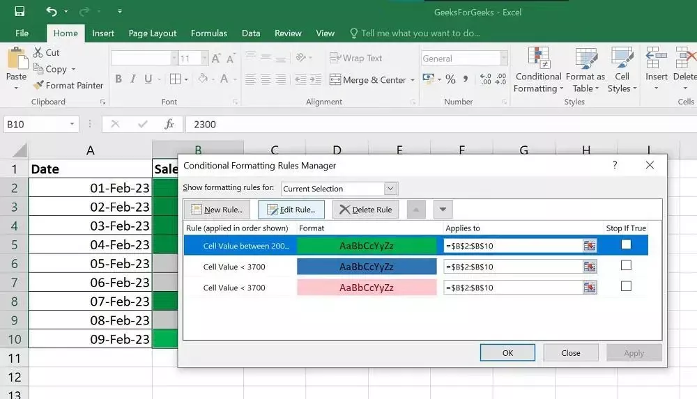 آموزش conditional formatting در اکسل