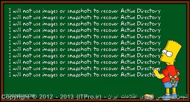 نکته های Backup گیری از اکتیودایرکتوری