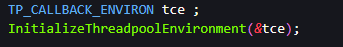 Initialization with InitializeThreadpoolEnvironment