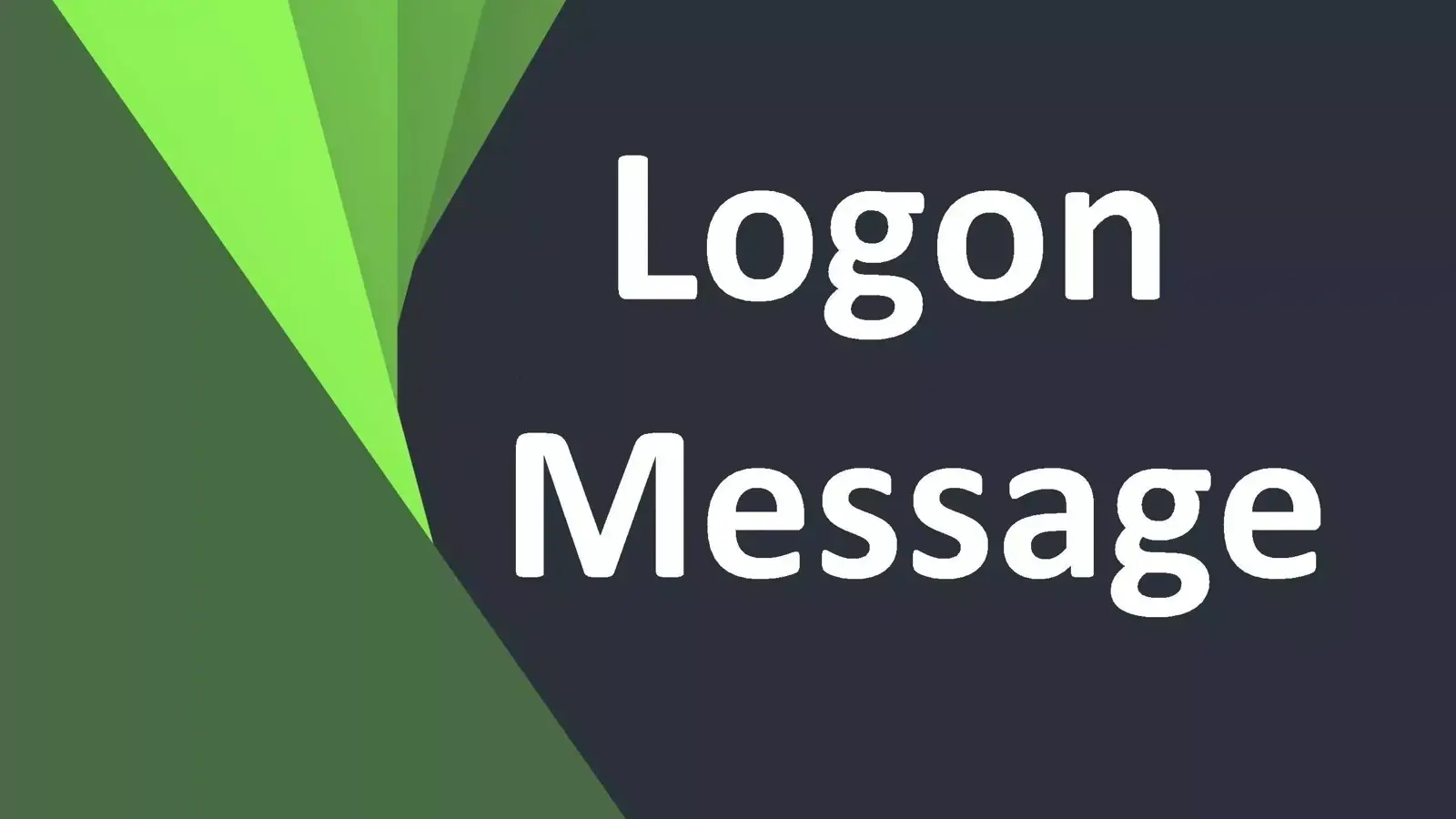 آموزش نمایش پیام ورود به سیستم به کاربران در ویندوز