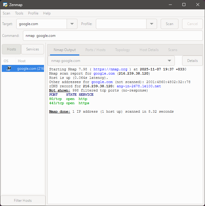 آموزش استفاده از ابزار Nmap