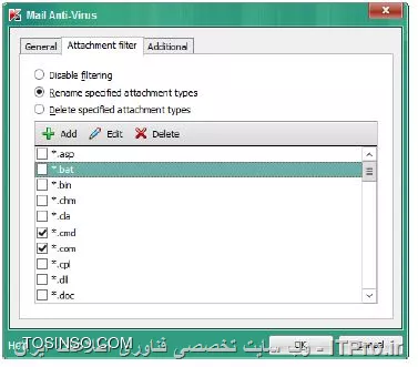 !! تنظیمات Mail Anti-Virus 
در این آزمایشگاه قصد داریم تا فایلی را در ایمیل ارسال کنیم به طوری که توسط بخش Mail Anti-Virus کنترل شود می خواهیم فرمت BAT را در کسپراسکی سرور استثنا قایل شویم تا عملیات چک و اسکن روی ان انجام نشود :

* ماشین های DC و Security-Center را روشن کنید 

* با نام کاربری abc\Administrator و پسورد Ka5per5Ky لاگین کنید 

* کلاینت LapTop را روشن کنید و با نام کاربری abc\Tom و پسورد Ka5per5Ky لاگین کنید 

* ایمیلی به نام Tom@abc.lab را بسازید ( با برنامه Mozilla Thunderbird  ) 

1-برنامه Mozilla Thunderbird را اجرا کنید 

2- حالا پیامی را با ان ارسال کنید و بر روی Subject و با موضوع IT Service Desk 

3- فایلی را به نام run.zip ایجاد کنید 

4- حالا Send کنید 

5- حالا بر روی LapTop سرویس Mozilla Thunderbird را نصب کنید 

6- سرویس Administration Console را استارت بزنید 

7- در گروه Workstations روی تب Policies کلیک کنید 

8- روی KES 10 Sp2 workstation policy و بر روی Mail Anti-Virus را انتخاب کنید 

9- کلیک Setting 

||کسپراسکی سرور 10 لب ::https://tosinso.com/files/get/7bc04847-76cb-4f2d-8f0a-ca5b4e5fb261||

10- روی تب Attachment filter بروید 

||https://tosinso.com/files/get/f8355dd7-d6aa-44ac-83fa-6371040a9e16||

11- حالا چک باکس *.bat را بردارید تا برای این فرمت بتوانیم استثنایی را ایجاد کنیم و OK کنید  

||https://tosinso.com/files/get/cd312660-929a-476d-b6dc-e4e49d9518da||

12- حالا کلیک روی OK تا پالیسی ذخیره شود 

13- پالیسی مورد نظر را استاپ کنید 

||https://tosinso.com/files/get/5ab12eba-259c-4b88-becd-10dab2549e06||

14- مراحل 1-2-3-5 را انجام دهید 

15- در بخش Subject حالا تایپ کنید IT Service Desk_2 

16- حالا در بخش سرویس ایمیل پیام را Send کنید ( فایل RUN.zip را هم ارسال کنید ) 

نویسنده : سید احمد توسلی
منبع : |جزیره امنیت اطلاعات و ارتباطات وب سایت توسینسو::https://tosinso.com/security|
هرگونه نشر و کپی برداری بدون ذکر منبع و نام نویسنده دارای اشکال اخلاقی است