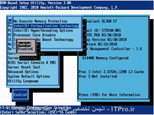 از فعال بودن گزینه های زیر در بایوس اطمینان حاصل کنید
Intel VT-x یا AMD-V 
||http://linux.tosinso.com/files/get/cd75dca6-f9fc-47e0-8683-a0ca57461591||
||http://linux.tosinso.com/files/get/9876308e-244f-4789-834f-6edeae3c8f03||

و اینکه ماشین مجازی تون روی 64 بیت ست شده باشه 
||http://linux.tosinso.com/files/get/5a7c86bb-7c1b-4138-8010-8fa524568dc7||
