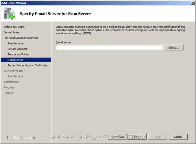 نصب و راه اندازی Print and Document Service
