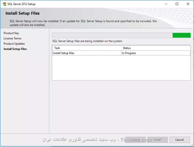 با سلام . ببخشید من وقتی در نصب sql server 2012 به این مرحله میرسم (در تصویر پایین) صفحه بسته میشه و دیگر نصب نمیشه . لطفا راهنماییم کنید.
||https://tosinso.com/files/get/cfd4155b-9bda-471e-9404-2005974de642||