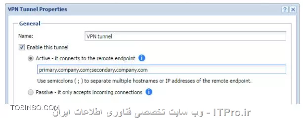 کریو کنترل و تنظیمات  VPN failover 