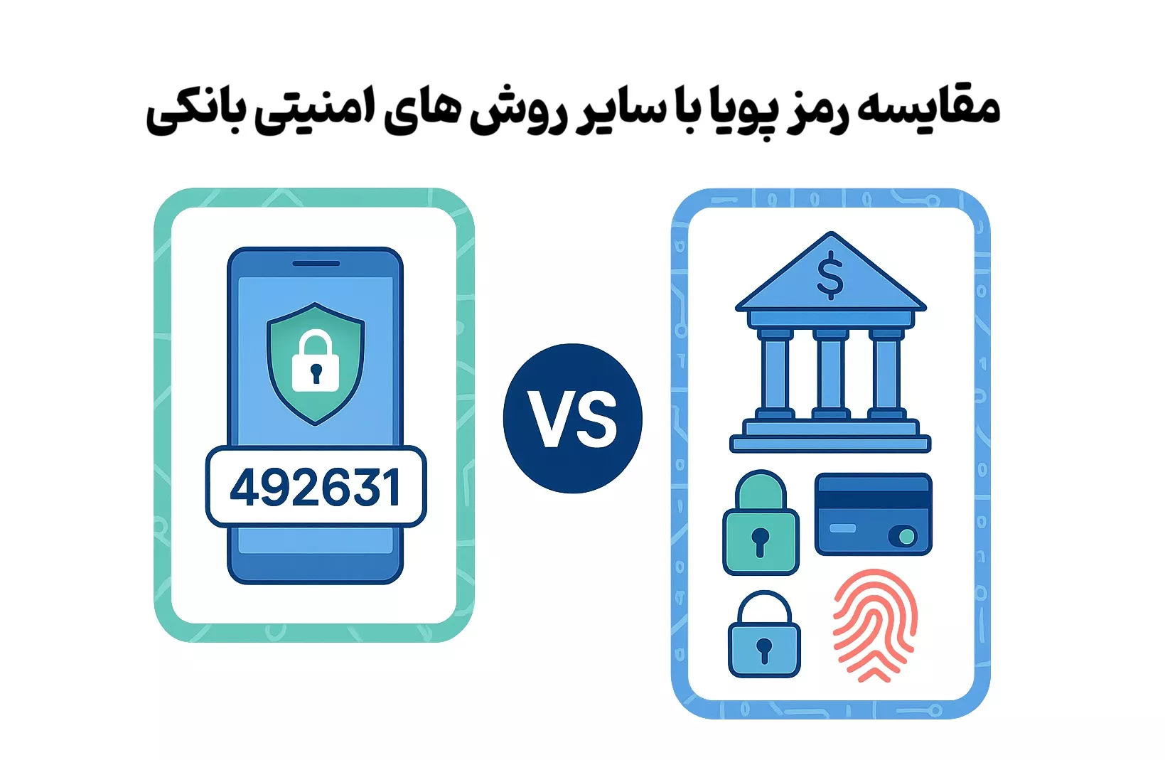 مقایسه رمز پویا با سایر روش های امنیتی بانکی