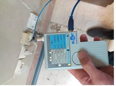 آزمایش کابل پرینتر با تستر شبکه 