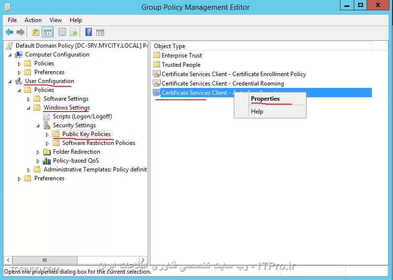 آموزش جامع PKI در مایکروسافت و Active Directory Certificate Services : قسمت ششم