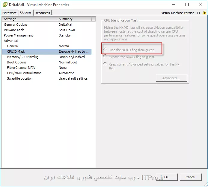 

ای کاش نوع مجازی سازی رو گفته بودین ، به هر حال تو vmware این option ها هست که می تونه کمک کنه.

||http://network.tosinso.com/files/get/437f6c2b-3633-4699-aaac-14ead589ecac||
||http://network.tosinso.com/files/get/d2a388b0-422a-40ae-ac55-2efe5729ee20||
||http://network.tosinso.com/files/get/e2b46d12-bf6c-4df0-b247-cb46680c96ed||