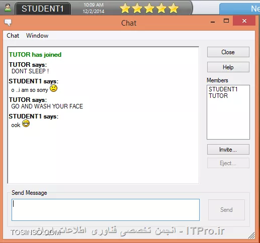 در این آموزش قصد دارم نحوه راه اندازی و استفاده از نرم افزار Net Support School رو بر روی VMware به صورت شماتیک توضیح بدم گرچه این روش در عمل کاربردی نداره ولی یک روش تمرینی خوب برای یاد گرفتن این نرم افزار کاربردی است. قسمت اول این اموزش مربوط به راه اندازی ماشین مجازی هست (اگر اشنایی دارید به بخش دوم مراجعه کنید) و بخش دوم استفاده از نرم افزار Net Support  ، در این مطلب آموزشی بر اساس یک سناریو نصب و راه اندازی VMWare و اتصال آنها به اینترنت و ایجاد یک شبکه داخلی و سپس راه اندازی نرم افزار کاربردی Net Support بر روی 3 ماشین VMWare که یکی از آنها به عنوان دستگاه معلم (Tutor) و 2 دستگاه دیگر به عنوان دانشجو (Student) شبیه سازی میشود.بر طبق این سناریو به ترتیب زیر 3 ماشین VMWare ایجاد میشود.
قدم اول : ایجاد یک ماشین مجازی جدید به ترتیب زیر:
||http://tosinso.com/files/get/c422d8d5-5359-4b5d-90c2-fcb1334963ef||
قدم دوم : یکی از دو حالت Typical یا Custom را انتخاب کرده و Next را میزنیم.
||http://tosinso.com/files/get/823e8f27-f990-4c0b-aecc-6d8c7c62d77e||
قدم سوم : در این مرحله میتوانیم محل فایل ایزوی ویندوز 8 را مشخص کرده و یا ان را به بعد موکول کنیم.
||http://tosinso.com/files/get/e76fa852-0add-402d-bf8f-fbc98eacfa0f||
قدم چهارم : در این مرحله نوع سیستم عامل و ورژن محصول را انتخاب میکنیم.
||http://tosinso.com/files/get/cf51fbad-5deb-4a73-a59a-382aec627b84||
قدم پنجم : نام ماشین مجازی را مشخص میکنیم.
||http://tosinso.com/files/get/3e1aa1aa-a0ca-4a3f-a1b6-4395d6e32c1f||
قدم پنجم : سپس با زدن Customize Hardware میتوانیم تنظیمات سخت افزاری ماشین مجازی را به دلخواه خود انجام دهیم.
||http://tosinso.com/files/get/25545a3a-c7b0-4914-b95c-03aed588ef1b||
قدم ششم : در این مرجله مقدار RAM ماشین مجازی را از طریق اسکرول تعبیه شده در سمت راست تعیین میکنیم
||http://tosinso.com/files/get/da09ec39-1df7-4d9b-aac9-fd883305fda9||
قدم هفتم : سپس تعداد پردازنده ها را مشخص میکنیم.
||http://tosinso.com/files/get/1d0edb30-b02e-40c6-85c2-5574c6e1d227||
قدم هشتم : در این مرحله حالت کارت شبکه خود را تعیین میکنیم. با توجه به شکل زیر 5حالت کارت شبکه مجازی در Vmware در نطر گرفته شده است که با توجه به سناریو NAT میتواند بهترین گزینه باشد.(نیاز به انصال هر ماشین به اینترنت بوده و ماشین ها باید به یکدیگر متصل شده و همدیگر را ببینند.)
||http://tosinso.com/files/get/f8e997b9-4baa-4268-86ad-4f2e0f0222f0||
قدم نهم : سپس مسیر فایل ایزوی سیستم عامل را تعیین میکینم.(در این سناریو هر 3 ماشین VM ویندوز 8.1)
||http://tosinso.com/files/get/87f047ce-6fe4-4f63-b3d0-e83871c302d7||
قدم دهم : سپس ویندوز 8 را نصب میکینم.
||http://tosinso.com/files/get/216fe59a-573e-4caa-ab1b-b3cd65d782ed||
قدم یازدهم : بعد از نصب هر VM میبایست برای هر ماشین VM Tools را هم برای راحتی کار و همچنین انتقال فایل نصب نرم افزار net support به ترتیب زیر نصب میکنیم
||http://tosinso.com/files/get/63d756e9-0dce-49e3-9133-8748cf1b65d6||
 قدم دوازدهم : همانطور که در شکل زیر میبینیم درایو مجازی VM Tools بر روی ماشین مجازی Mount شده و به راحتی کار نصب را انجام میدهیم.
||http://tosinso.com/files/get/e50fa9fe-5369-4f2f-9595-7865d66f7ae8||
قدم سیزدهم : فایل نصب نرم افزار Net Support را از سایت www.netsupportschool.com دانلود کرده و با توجه به نصب VM Tools فایل setup را به راحتی بر روی هر 3 ماشین کپی میکنیم.
||http://tosinso.com/files/get/3a7ac53b-a43d-4d6b-a562-f58857315000||
قدم چهاردهم : سپس بر روی ماشین Tutor فایل setup نرم افزار net support را اجرا کرده و آن را نصب میکنیم. و مراحل زیر را تا نصب کامل نرم افزار طی میکنیم.
||http://tosinso.com/files/get/1649c9b5-40b6-4119-87ab-30d4c5267f1f||
||http://tosinso.com/files/get/458a6a5a-586b-49d4-8109-ecc8097e1ae5||||http://tosinso.com/files/get/96eafb8c-56d5-477e-81ed-88eac296b9d5||
قدم پانزدهم : در این مرحله نوع کاربری net support را مشخص کرده که بر طبق سناریو برای یک ماشین Tutor و برای 2 ماشین student را نصب میکنیم.
||http://tosinso.com/files/get/36d33d42-ebea-40f2-980b-3f4f6ae16b1b||
||http://tosinso.com/files/get/db9bcd32-9c35-4e83-a9dd-cdb9e4ef1133||
قدم شانزدهم : بعد از اتمام نصب net support بر روی 3 ماشین مجازی در صورتی که هر 3 ماشین دسترسی به اینترنت نداشته باشند مراحل زیر را انجام میدهیم. ابتدا از منوی Edit گزینه Virtual Network Editor  را انتخاب کرده.
||http://tosinso.com/files/get/c7dc2761-ebdd-41a8-81d8-69dc5c804b73||
قدم هفدهم : با توجه به سناریوی تعیین شده برای هر 3 ماشین کارت شبکه در حالت NAT قرار داده شده در Virtual Network Editor بر روی VMnet 8 کلیک کرده تا تنطیمات NAT برای ماشین مجازی را انجام دهیم. همینطور که مشخص است کارت شبکه  در حالت NAT که بر روی سیستم عامل کامپیوتر میزبان ایجاد شده دارای محدوده IP : 192.168.113.0 بوده و بنابراین به منطور ایجاد ارتباط بین 3 ماشین مجازی این 3 ماشین هم باید از همین range ای پی اختصاص داده شود. به این منظور باید تیک use local DHCP service to distribute ip address to VMS را زده تا به هر سه ماشین از رنج IP مورد نطر به صورت اتوماتیک داده شود.(با این کار هم دسترسی به اینترنت برای 3 ماشین فراهم شده و هم هر 3 ماشین همدیگر را دیده و میتوانند با یکدیگر ارتباط درون شبکه ای داشته باشند.
||http://tosinso.com/files/get/3424910e-2f2b-4255-866e-2e8218e5e0ae||
بعد از این کار بر روی ماشین Tutor  آی پی های 2 ماشین دیگر را ping کرده تا از داشتن ارتباط اطمینان حاصل کنیم. بدین صورت هر 3 ماشین مجازی آماده برقراری ارتباط از طریق net support را داشته و میتوانیم محیط آموزشی net support را استفاده کنیم.
1- ایجاد یک room مجازی در ماشین Tutor: با اجرای نرم افزار net support پنجره زیر باز شده و استاد باید فیلدهای مربوطه را به ترتیب زیر پر کرده و سپس اتاق مجازی آموزشی را ایجاد کند.
||http://tosinso.com/files/get/20e36747-eb63-4f1c-9b77-ff19a8514c73||
2- بعد از کلیک کردن بر روی دکمه new پنجره زیر باز شده و استاد باید یکی از حالتهای زیر را به عنوان شروع کننده کلاس انتخاب کند. مورد اول Room Mode میباشد که این حالت به شما اجازه میدهد که کامپیوترهای داخل یک کلاس را گروه بندی کرده و دانشجویان میتوانند به این اتاق اموزشی برای شروع کلاس بپیوندند. حالت دوم  PC Mode میباشد که به شما اجازه میدهد که یک تعدادی کامپیوتر را که با هم در یک اتاق در اتصال هستند از طریق کابل را به هم متصل کرده و یک کلاس مجازی آموزشی تشکیل دهید. حالت سوم User Mode میباشد که به شما اجازه میدهد یک تعداد دانشجو را با استفاده از پروفایل های انها به کلاس اضافه کنید. حالت چهارم یک حالت ساده بوده که در ان شما به سادگی میتوانید شبکه موجود را جستجو کرده و همه دانشجویان را به کلاس مورد نظر اضافه کنید.
در این سناریو ما از حالت دوم استفاده میکنیم.
||http://tosinso.com/files/get/6b6cc5f8-5dcb-4fc8-8146-14b1744ccfa2||
3- در این مرحله پنجره Create Class باز شده و در این مرحله باید PC های دانشجویان کلاس را ابتدا جستجو کرده و سپس همه انها رو به کلاس اضافه کنیم.
||http://tosinso.com/files/get/be28d2da-cf20-4773-b06f-c3fdb16da00a||
||http://tosinso.com/files/get/7661349e-a09e-4f09-92e9-af40f2774d9b||
4-دبعد از ایجاد کلاس پنجره اصلی نرم افزار به صورت زیر میباشد و دانشجویان اضافه شده قابل روئیت میباشند.
||http://tosinso.com/files/get/4b4fd644-7999-4cf0-a5d8-3299d62a5923||
5- تب دوم این اجازه را به استاد داده تا نمایی از desktop های دانشجویان حاضر در کلاس را روئیت کرده و به نوعی انها را کنترل کند. علاوه بر ان استاد قادر است با کلیک کردن بر روی هر کدام از پنجره های پیش نمایش دسکتاپ دانشجویان به صورت remote به کامپیوتر دانشجوی مورد نظز دسترسی پیدا کند.
||http://tosinso.com/files/get/ace1446a-e122-460d-9987-f9b463cb2894||
6- در تب سوم که با ایکون های هد ست مشخص شده است استاد قادر است با کلیک بر روی Announce نوعی اطلاع رسانی را به دانشجویان ارسال کند. علاوه بر این استاد قادر بوده که با برداشتن تیک های بلندگو و میکروفون انها را از در کامپیوترهای دانشجویان از کار بیندازد.
||http://tosinso.com/files/get/9f032a1c-4787-4699-b565-85d2642adce8||
||http://tosinso.com/files/get/0379be7c-1a46-4d1c-b867-a36e50371cf6||
7-  در تب بعدی استاد قادر بوده که انواع سوالات را برای کل کلاس یا بخشی از کلاس مطرح کرده و جواب را هم از سوی دانشجویان دریافت کند.
||http://tosinso.com/files/get/c43fd40a-56a3-4579-afa2-0d3c41e151c3||
اولین مدل از سوالات First to answer میباشد که استاد با مطرح کردن یک سوال در کلاس گزینه مورد نظر را کلیک کرده و دانشجویان بر روی کامپیوترشان با پیغام زیر مواجه شده و اولین دانشویی که بر روی answer کلیک کند قادر خواهد بود تا سوال را جواب دهد.
||http://tosinso.com/files/get/95439e52-493b-4c49-9402-0a32e6e1f655||
||http://tosinso.com/files/get/38b943ed-8471-4716-adaf-fb8c6d71ded0||
بعد از پاسخ دادن به سوال بر روی پروفایل دانشجوی مورد نطر به شکا زیر 2 گزینه تیک و ضربدر در اختیار استاد قرار گرفته و صحیح یا نا درست بودن پاسخ دانشجوی مورد نظر را میتواند تعیین کند. 
||http://tosinso.com/files/get/a7d4b650-28eb-4d96-9b8f-c848ea3d257f||
در صورت درست بودن پاسخ دانشجوی مورد نظر یک ستاره به عنوان جایزه دریافت میکند.
||http://tosinso.com/files/get/fe29b122-7d8d-4d88-9c36-c5a5c5ab42fc||
نوع دوم سوال Enter an answer میباشد .
||http://tosinso.com/files/get/f0be3aa6-ecc8-4a26-83aa-4baf570f662d||
در این حالت استاد پاسخ صحیح را در کادر مورد نظر وارد کرده و بعد از مطرح کردن سوال بر روی Go کلیک کرده .
||http://tosinso.com/files/get/fea2b766-7725-41c2-952c-fadb8d7d2639||
همانطور که در شکل زیر نشان داده شده به محض کلیک کردن Go توسط استاد پنجره ای به شکل زیر در PC های دانشجویان ظاهر شده است
||http://tosinso.com/files/get/4e008f76-53c9-4d19-a40e-2e7d0117e3c1||
 و بعد از اتمام زمان تفکر دانشجویان قادر به پاسخگویی خواهند بود.
||http://tosinso.com/files/get/386151ee-a2eb-4cea-b35f-49f6fdb431e1||
بعد از پاسخگویی به سوال دانشجویان به شکل زیر از پاسخ دیگر دانشجویان مطلع میشوند و میتوانند خود را نسبت به کلاس ارزیابی کنند.
||http://tosinso.com/files/get/b9086a56-03ff-4c51-8ccd-47b4fdc36cd7||
همچنین استاد بعد از پاسخگوی دانشجویان به شکل زیر از پاسخ انها مطلع خواهد شد که رنگ قرمز نشان دهنده پاسخ اشتباه و رنگ سبز نشان دهنده دانشجویانی است که پاسخ صحیح را وارد کرده اند.
||http://tosinso.com/files/get/9ea7cab7-6aa7-4e01-9c4e-94cbfab24849||
در تب بعدی استاد قادر خواهد بود تا نوعی محدودیت برای دانشجویان کلاس از لحاظ دسترسی به  وب سایت های مختلف تعیین کندو ستون سمت راست برای وب سایت های ممنوعه بوده که استاد با کلیک بر روی علامت مثبت (سبز رنگ) وب سایت های ممنوعه را تعیین کند و در اینصورت دانشجویان قادر نخواهند بود به وب سایت های مذکور دسترسی پیدا کنند.
||http://tosinso.com/files/get/d8048463-751d-4453-ae99-dcd5a8c7405b||
از ستون چپ نیز استاد قادر بوده تا وب سایت های مورد تایید را اضافه کند و اجازه دسترسی را به دانشجویان داخل کلاس به وب سایت های مذکور بدهد.
||http://tosinso.com/files/get/589718f6-fc60-49b9-9985-800e2d2eb8f8||
علاوه بر این استاد قادر بوده با استفاده از دکمه های پایین صفحه  همه وب سایت ها را بلاک کند.
||http://tosinso.com/files/get/0f56aec7-c81f-4ee3-80c6-c9c1d1f93930||
در تب بعدی استاد قادر خواهد بود نوعی همه پرسی از کلاس انجام داده تا به نتیجه مورد نظر با استفاده از جواب ها برسد.
||http://tosinso.com/files/get/111fb50a-c772-4a68-85c9-6a3786756ebd||
در این تب ابتدا استاد سوال رو مطرح کرده و نوع پاسخ را از نوار کیک کشویی زیر response انتخاب کرده و سپس بر روی send کلیک کرده و ان را برای همه دانشجویان ارسال کند.
||http://tosinso.com/files/get/fe6c9156-519e-43a2-8ef5-b14047da890c||
به محض ارسال سوال پنجره زیر برای همه دانشجویان باز شده و میتوانند به سوال پاسخ دهند.
||http://tosinso.com/files/get/4700ffba-1dec-4e2f-a5f6-e13b72993e86||
بعد از پاسخ دادن همه دانشجویان استاد قادر خواهد بود تا از ستون سمت راست درصدی از پاسخ های تعیین شده را مشاهده کرده و ارزیابی مورد نظر را از سوال خود انجام دهد.
||http://tosinso.com/files/get/3371a176-c0f2-44e0-b907-2437197d2d3f||
تب بعدی دسترسی پرینتر به دانشجویان میباشد که استاد با استفاده از دکمه های پایین پنجره میتواند عملیات پرینت را متوقف و بلاک و یا برای همه دانشجویان آزاد کند.
||http://tosinso.com/files/get/6efcb071-3ec3-4396-858e-73aa8fe0ab01||
در تب بعدی استاد قادر خواهد بود تا فرایند مانیتورینگ فعالیت های دانشجویان را با کلیک بر روی Monitor Activity فعال یا غیر فعال کند و علاوه بر ان از این تب استاد قادر است دانشجویان را بلاک کند. 
||http://tosinso.com/files/get/2b3ac1f5-48b6-4860-8f14-02fe9e29cc53||
در تب بعدی استاد میتواند سطح دسترسی دانشجویان را به CD/DVD و USB تعیین کند.
||http://tosinso.com/files/get/f2d8851f-a280-4c91-b15f-781145d9dd4a||
آخرین تب یکی از پر کاربردترین تب ها بوده که استاد قادر است با ایجاد یک صفحه White Board تدریس را انجام دهد. برای نمایش White board برای همه دانشجویان استاد بر روی Show کلیک کرده که به محض کلیک صفحه White Board بر روی مانیتور دانشجویان ظاهر میشود. در این صفحه ابزارهای زیادی برای تدریس همچون ایجاد متن و استفاده از قلم و خطوط و اشکال مختلف به تدریس بپردازد. علاوه بر ان استاد میتواند رنگ قام و ضخامت ان و همچنین فونت متن ها را تغییر دهد و در نهایت میتواند صفحه کذکور را ذخیره و صفحه جدیدی ایجاد کند.
||http://tosinso.com/files/get/ada000e7-0f9b-43af-9c34-a189be039f81||
یکی از منوهای کاربردی در این نرم افزار استاد میتواند تکالیف مورد نظرش را برای دانشجویان به طریقه زیر ارسال کند.
||http://tosinso.com/files/get/2896704a-8fdd-4dae-9f3b-b79a39014eeb||
بعد از انتخاب Send Work پنجره زیر باز شده و استاد میتواند تکلیف کورد نظر را که در قالب یک فایل text ذخیره کرده است را انتخاب کرده و همچنین تایین کند که فایل مورد نظر در چه مکانی از PC های دانشجویان کپی شود.
||http://tosinso.com/files/get/c0e03536-c30b-4855-bab8-66fbb6028b8f||
 سپس با کلیک بر روس send فایل text بر روی PC دانشجویان کپی میشود .
||http://tosinso.com/files/get/57210fb5-f5ce-4204-8db9-cffb9c23b4b9||
و دانشجویان قادر خواهند بود که فایل مورد نطر را باز کنند و محتویات تکلیف تایین شده از طرف استاد را ببینند.
||http://tosinso.com/files/get/b123fd5a-c981-4f8e-93a2-6f8b19764f49||
از دیگر منوهای کاربردی برای استاد ایکون های Lock , Unlock می باشد که استاد در صورتی که نیاز داشته باشد از دیدن صفحه نمایش خود برای دانشجویان جلوگیری کند بر روی Lock کلید کند.
||http://tosinso.com/files/get/7cd4174b-5e72-4557-8829-a89cd38b499d||
به محض کلیک استاد بر روی Lock صفحه نمایش PC های دانشجویان به وضع زیر خواهد درامد.
||http://tosinso.com/files/get/824e86cf-bae2-4893-b83f-98eee194ff4d||
از منوی show استادی میتواند صفحه نمایش خود را به حالتهای مختلف برای دانشجویان برای انجام تدریس در بیاورد.
||http://tosinso.com/files/get/dab9a896-a5ad-43d2-ab1c-3dfaa806d6c6||
نحوه حضور و غیاب با استفاده از نرم افزار Net Support به شکل زیر بوده و استاد با کلیک بر روی منوی Student register انها را در کلاس ثبت نام کند. 
||http://tosinso.com/files/get/3c183ee7-76e8-4582-b18d-21d93a276350||
به محض کلیک استاد بر روی register پنجره ای به شکل زیر بر روی صفحه نمایش دانشجویان ظاهر شده که دانشجویان موظف به پر کردن فیلدهای خالی بوده و ان را تایید کنند.
||http://tosinso.com/files/get/9ada9676-2aec-4af3-a76a-2d1cd9668e05||
بعد از انجام حضور و غیاب استاد میتواند یک گزارش از ان را در قالب یک فایل با پسوند .csv ذخیره کند.
||http://tosinso.com/files/get/360717e1-6f4f-4c6f-b18d-85197b6afa0f||
همچنین استاد میتواند با کلیک بر روی registration report کلیک کند.
||http://tosinso.com/files/get/773a472f-124e-4362-b5ee-6a18a228ae53||
به محض کلیک بر روی registration report میتواند گزارشی از دانشجویان حاظر در کلاس و فعالیت های انها مشاهده کند.
||http://tosinso.com/files/get/c499c1b6-048b-4abb-a841-0fa9fb9c26cf||
از دیگر قابلیت های این نرم افزار chat , ارسال پیغام خصوصی از طرف استاد به دانشجویان میباشد.
||http://tosinso.com/files/get/e14a8f27-cb16-4a9f-aa1a-b020b050abd5||
در شکل زیر نمونه ای از محیط chat باز شده توسط استاد با یک دانشجو میباشد.
||http://tosinso.com/files/get/d3ee9b19-2dcb-45cf-add0-d4c87dba65cc||
در پایان استاد میتواند کلاس را به طرز زیر به پایان برساند.
||http://tosinso.com/files/get/13c9666a-fb77-4b8b-bddd-d6aedc050515||


نویسنده : رضا حاج فرج 
منبع : |جزیره مجازی سازی وب سایت توسینسو::https://tosinso.com/virtualization|
هر گونه کپی برداری بدون ذکر منبع غیر اخلاقی است. 
