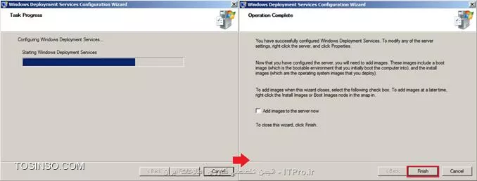 تصور کنید در یک سازمان با تعداد کلاینت بالا وظیفه ی ارتقا و یا تغییر ویندوز های سازمان و نیز نصب سیستم عامل بر روی سیستم های خام بر عهده شماست ، مسلما رفتن پای هر سیستم به صورت فیزیکی و نصب ویندوز بر روی هر کامپیوتر به صورت مجزا مشکلاتی را به دنبال داشته و نیازمند صرف وقت بسیاری است از این رو مایکروسافت برای نصب ویندوز ها در شبکه به صورت متمرکز سرویسی ارائه داده که در این مقاله به معرفی آن می پردازیم . WDS یا Windows Deployment Services  نقشی است  که به واسطه آن می توان به صورت متمرکز به نصب ویندوز روی کامپیوتر های موجود در شبکه پرداخت و دیگر نیازی به نصب مستقیم ویندوز از طریق DVD روی هر سیستم نیست .WDS در واقع نسخه ی بروز شده ی سرویس RIS می باشد.RIS یا Remote Installation Services  تکنولوژیی برای نصب ویندوز   به صورت اتوماتیک می باشد که می توانیم از آن برای ساخت و ایجاد ایمیج نصب یک سیستم عامل و یا تکمیل تنظیمات کامپیوتر از جمله تنظیمات دسکتاپ و Application ها استفاده کنیم . که در نهایت این ایمیج ها  از طریق شبکه برای نصب در اختیار کاربران کامپیوتر ها قرار می گیرند . از تکنولوژی RIS  عموما برای deploy کردن ایمیج ها در سازمان هایی با مقیاس بزرگ استفاده می شود و برای نصب سیستم عامل روی کامپیوتر های شخصی و یا سازمانهای کوچک روند نصب را بسیار کند می کند . درWDS ویندوز 2008 R2 نسبت به نسخه موجود در ویندوز سرور 2003  تغییراتی صورت گرفته و تکامل یافته است تغییرات ایجاد شده به شرح زیر است :

* *Driver provisioning:* : قابلیت اضافه کردن و پیکربندی Driver package  ها  روی سرور و سپس Deploy کردن آنها در طی فرایند نصب روی سیستم کلاینت ها بر اساس سخت افزار آنها است . این قابلیت تنها زمانی پشتیبانی می شود که قصد deploy کردن ایمیج ویندوزهای vista SP1 و ویندوز سرور 2008 و 2008 R2 را برای نصب داشته باشیم.
* اضافه کردن درایور ها برای boot image ها که تنها برای boot Image  موجود در DVD نصب ویندوز 7 و ویندوز سرور 2008R2  در دسترس است.
* *Multicasting:*شرایط انتقال و ارسال Install Image های ایجاد شده در WDS را به کمک multicasting فراهم می آورد. همچنین قابلیت قطع ارتباط با کلاینت های کند و نیز ارسال ایمیج با استفاده از جریان هایی چندگانه با سرعت های متفاوت را دارا می باشد. برای فعال کردن این قابلیت می توانیم در کنسول WDS روی نام سرور راست کلیک کرده و با انتخاب Properties در تب Multicast تنظیمات را انجام دهیم .
* *VHD support: *در ویندوز سرور 2008R2 شرایط برای Deploy ایمیج های ذخیره شده روی یک هارد دیسک مجازی (با پسوند .vhd) بر روی یک کامپیوتر فیزیکی (غیر مجازی ) که که از WDS استفاده می کند مهیا است. تنها با استفاده از Command می توانیم  ایمیج روی هارد دیسک مجازی را Deploy  کنیم . Deploy  کردن ایمیج های با پسوند .vhd دقیقا همانند deploy ایمیج های موجود با پسوند .wim می باشد.برای این منظور از دستور WDSUTIL برای افزودن و پیکربندی اینگونه ایمیج ها استفاده می کنیم .
* *Extensibility: *این قابلیت موجب می شود که بتوانیم به کمک Multicasting شرایط انتقال داده ها و ایمیج ها را بر روی یک سرورStand-alone  که به آن Transport Server نیز می گویند، فراهم کنیم . این ورژن یک PXE provider  دارد که اجازه بوت کردن کلاینت ها را به ما می دهد . ) Transport Server  در واقع یک Stand-alone سرور است که نیازی به اکتیو دایرکتوری دومین کنترلر و سرویسهای DNS و DHCP ندارد )
* *IPv6:* این ورژن برای انجام انتقالات بصورت Multicast از Ipv6 استفاده می کند.
* *پشتیبانی از Extensible Firmware Interfaceیا (EFI): *پشتیبانی  بوت شدن کامپیوترهای 64 بیتی را از طریق EFI فراهم می کند از جمله اینکه قابلیت Auto-add policy و نیز Deploy کردن Boot image ها را با استفاده  Multicasting پشتیبانی می کند.  EFI یک BIOS استاندارد و توسعه یافته است که توسط شرکت اینتل با انتشار IA-64 ) معماری جدید CPU های 64 بیتی ) که تا حد زیادی ویژگی های موجود در BIOS را بهبود می بخشد ،عرضه شد.

--
!!!! نصب سرویس Windows Deployment Services 
--
در این آموزش قصد داریم از طریق WDS در ویندوز سرور 2008 R2 به Deploy کردن ویندوز 7 روی کامپیوتر های موجود در یک شبکه بپردازیم .برای استفاده از سرویس WDS باید یک سری از نیازمندی های آن را در شبکه فراهم کنیم .اینprerequirement  ها عبارتند از :
* ایجاد دومین کنترلر (نصب نقش ADDS)  سروری که رول WDS روی ان نصب است باید عضو دومین باشد.
* DNS سرور 
* DHCP سرور (استفاده از محیط PXE یا Preboot execution Environment برای نصب ویندوز نیازمند DHCP برای دریافت IP در محدوده IP سرور می باشد. )
* NTFS volume برای ذخیره ایمیج باید فرمت درایو انتخابی NTFS باشد.
* Credential یا اعتبار نامه : برای نصب رول WDS کاربر ما باید عضو گروه Local Administrators روی سرور  و برای initialize سرور باید عضویت  گروه Domain Users را دارا باشد.
* نصب نرم افزار Windows Automate Installation Kit یا WAIK . استفاده از این Component اختیاری است که بواسطه آن می توانیم Unattended File ها را ایجاد کنیم . 

پس از فراهم آوردن پیش نیازها برای راه اندازی این سرویس در ابتدای کار به نصب نقش WDS می پردازیم بنابراین وارد کنسول Server manager  شده و با کلیک روی گزینه Add roles  ویزارد مربوط به نصب role ها نمایان می شود که پس از کلیک روی گزینه Next در صفحه نمایش داده شده نقش Windows Deployment Services  را مارکدار می کنیم .

||http://network.tosinso.com/files/get/820f82b0-3042-4155-94e5-c29cb250ecc8||

صفحه ی نمایان شده اطلاعاتی پیرامون نقش WDS و نیز پیشنیاز هایی که برای نصب این رول باید در نظر بگیریم را بیان می کند آنها را مطالعه و روی گزینه Next  کلیک می کنیم .

||http://network.tosinso.com/files/get/66838c8c-2b5c-4ce7-943e-2ca6436e9222||

سرویسهایی که برای نصب رول  WDS مورد نیاز هستند در این بخش مشاهده می شوند.همانطور که قبلا اشاره کردیم در ویندوز سرور 2008 علاوه بر اجزای اصلی WDS ، قابلیتی بنام Multicasting  برای Deploy  کردن وجود دارد که آپشن Transport Server  این قابلیت را برای ما فراهم می آورد.  بصورت پیش فرض این سرویس ها مارکدار شده اند. بنابراین تنها نیاز است که روی  Next کلیک کنیم .

||http://network.tosinso.com/files/get/38019422-61d9-45d3-ac09-b622aa84d9d6||

در این پنجره تاییدیه مراحل طی شده برای نصب نشان داده شده روی گزینه Install کلیک می کنیم تا فرایند نصب شروع شود.

||http://network.tosinso.com/files/get/637310fd-3c22-49f6-8632-611b8ea07567||

پش از اتمام فرایند نصب گزارش مبنی بر نصب نقش را مشاهده خواهیم کرد. بر روی گزینه Close  کلیک می کنیم .

||http://network.tosinso.com/files/get/50d89d9c-19df-408e-875c-2d215e4750c4||

پس از نصب رول WDS  حال نوبت به پیکربندی و انجام تنظیمات کنسول WDS می رسد برای این منظور از طریق مسیر زیر به کنسول را باز می کنیم :
<c#>
Start => Administrative tools => Windows Deployment Services
<c#>
در کنسول WDS در پنل سمت چپ روی گره سرور کلیک کرده و سرور ریشه را انتخاب و باراست کلیک روی آن گزینه Configure Server را بر می گزینیم.تا ویزارد مربوط به پیکربندی کنسول نمایان شود.

||http://network.tosinso.com/files/get/22c62b65-a733-4eb7-aea7-0c94a098eb6d||

در این صفحه اطلاعاتی در رابطه با پیش نیازهایی که بایدپیش از  استفاده از این سرویس رعایت شود نمایش داده شده،روی Next  کلیک می کنیم .

||http://network.tosinso.com/files/get/6c4212ce-3234-4ead-ad21-ca8f95ae0260||

در این قسمت مسیر مورد نظر برای ذخیره ایمیج ها به سیستم معرفی می کنیم . در صورتی که درایو نصب انتخابی برای ذخیره ایمیج ها با درایوی که ویندوز روی آن قرار دارد، یکسان باشد  با کلیک روی گزینه ی Next  پنجره ای نمایش داده خواهد شد که در آن توصیه می شود که درایوی مجزا را برای ذخیره سازی بر گزینیم .در این مقاله ما همان درایو پیش فرض را در نظر می گیریم .

||http://network.tosinso.com/files/get/94e2a179-57c4-4475-9ae2-0ecfea43b122||

در این مرحله باید طریقه پاسخگویی سرور به در خواست کلاینت ها مبنی بر نصب ویندوز  را مشخص کنیم :

* انتخاب گزینه اول به معنی عدم پاسخگویی سرور به در خواست هر کلاینتی برای نصب  ویندوز می باشد.
* انتخاب گزینه دوم موجب شده که سرور تنها به درخواست کلاینتهای شناخته شده پاسخ دهد.
* و اما گزینه سوم  بیانگر پاسخ سرور به تمامی کلاینتها (شناخته شده و ناشناس )می باشد . همچنین می توانیم با مارک دار کردن گزینه در نظر گرفته شده برای این بخش تعیین کنیم که به درخواست های  کلاینتهای ناشناس مبنی بر نصب ویندوز توسط ادمین پاسخ داده شود .

||http://network.tosinso.com/files/get/51638422-9129-4625-8487-ee549a396a26||

اگر رول های DHCP  و WDS بر روی یک سرور قرار داشته باشند باید دو گزینه موجود دراین بخش را مارکدار کنیم در صورتی که  این نقشها بر روی سرور های مجزا پیاده سازی شده باشند از مارکدار کردن آنها خودداری می کنیم .

||http://network.tosinso.com/files/get/60887aab-1eeb-403e-af93-e1a212e6c0f7||

پس از انجام تنظیمات روند پیکربندی آغاز می شود ودر نهایت گزینه Add image to the server now را غیر فعال کرده و روی Finish  کلیک می کنیم .

||http://network.tosinso.com/files/get/d4ca9d59-8fd3-4d76-ae03-1f73e29b6a1a||

پس از انجام تنظیمات مربوط به کنسول WDS در نهایت کنسول همانند تصویر زیر خواهد بود.

||http://network.tosinso.com/files/get/e1eb80ce-c9b7-4b38-ae67-d33a1fbca390||

در این قسمت  نصب و پیکربندی کنسول WDS را مرور کردیم  در قسمت بعدی به نحوه ی Add  کردن ایمیج و بوت ایمیج و استفاده از ابزار sysprep برای ایمیج گرفتن از ویندوز 7 خواهیم پرداخت .

نویسنده : مریم حیات رمضانی 
منبع : |جزیره سرویس های شبکه مایکروسافت وب سایت توسینسو::https://tosinso.com/microsoft|
هرگونه نشر و کپی برداری بدون ذکر منبع دارای اشکال اخلاقی می باشد .
