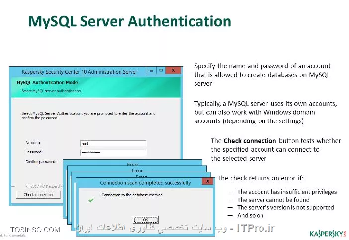 نصب SQL سرور کسپراسکی 10 ویندوزی 