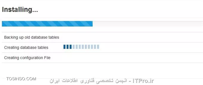 تصویر بیست و هفتم نصب جوملا –  انجام شدن فرآیند نصب جوملا