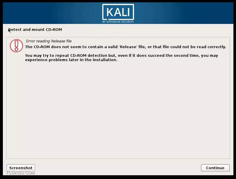 error reading release file