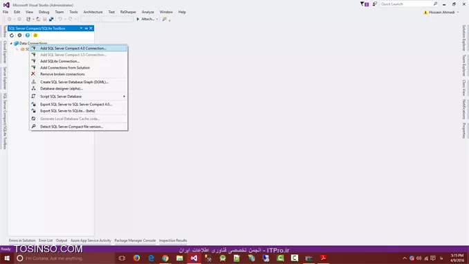 افزونه های پر کاربرد از سایت Visual Studio Gallery :: شماره سه - SQL Server Compact/SQLite Toolbox