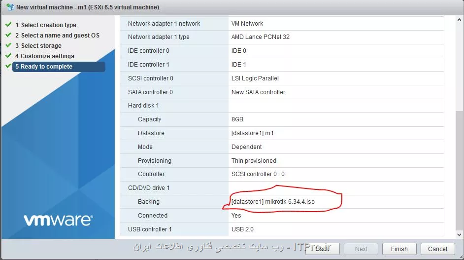 با سلام خدمت اساتید

من میخواستم router os mikrotik  رو روی esxi نصب کنم ولی خطا میده

||https://tosinso.com/files/get/faee105d-17b7-4e52-8321-116b51e78a1a||

||https://tosinso.com/files/get/dbcde9b9-d79d-4990-bd21-63b557130951||

||https://tosinso.com/files/get/22448b86-fde2-4be6-9b91-e7194991f4e2||

||https://tosinso.com/files/get/e51f531e-2e62-4f50-b068-c60559a52571||

||https://tosinso.com/files/get/07716d0e-8c44-466d-a34d-e78817a2ced2||

||https://tosinso.com/files/get/2cdd9b79-cdda-40af-b4aa-24b072a233f5||

||https://tosinso.com/files/get/d6e54171-48d2-44b3-af02-8c0c97131ea4||

||https://tosinso.com/files/get/1409efe9-0800-4f10-97d8-61635dbc5298||

||https://tosinso.com/files/get/8290e0c7-b7b5-41d1-9a71-42501911b344||


من به این شکل روی VMware به راحتی نصب میکنم ولی تو  esxi  به این مشکل میخورم

لطفا راهنمایی کنید با تشکر