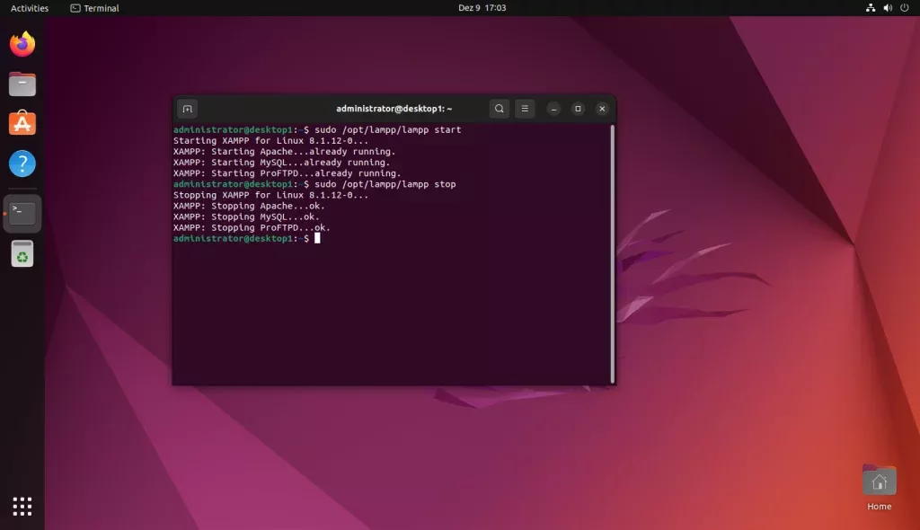 نصب زمپ در لینوکس