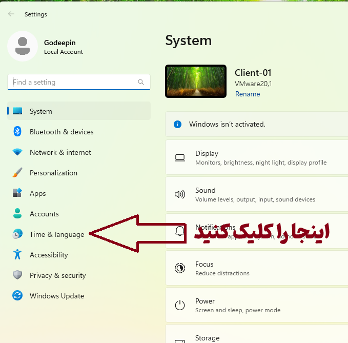 نصب زبان فارسی در ویندوز