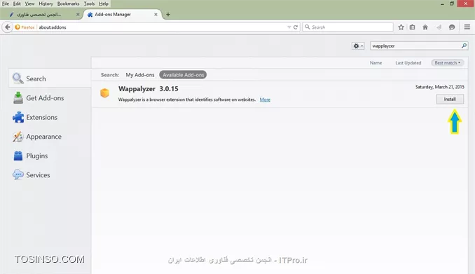 نصب افزونه wapplayser  برای مرورگر فایرفاکس