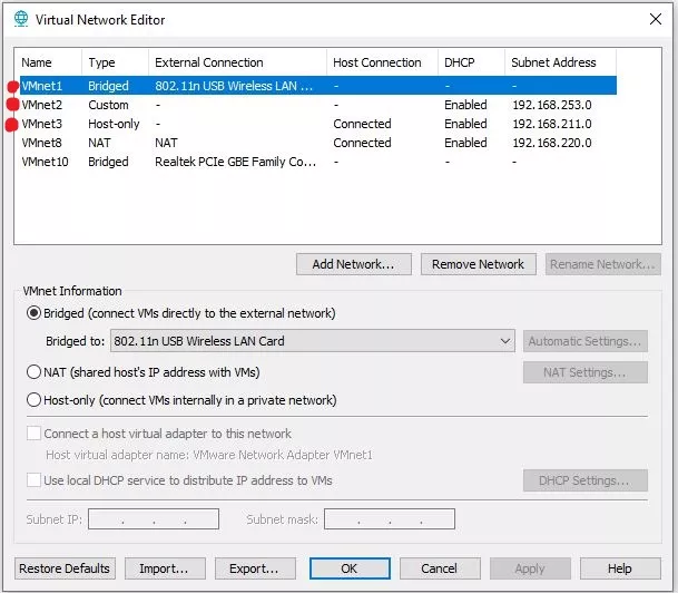VMWare workstation Network