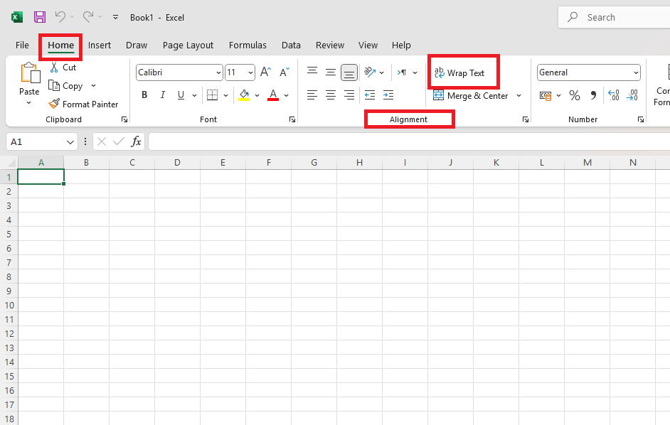 تایپ چند سطری در اکسل