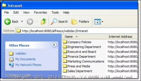 وب سروی با قابلیت WebDAV Publishing 