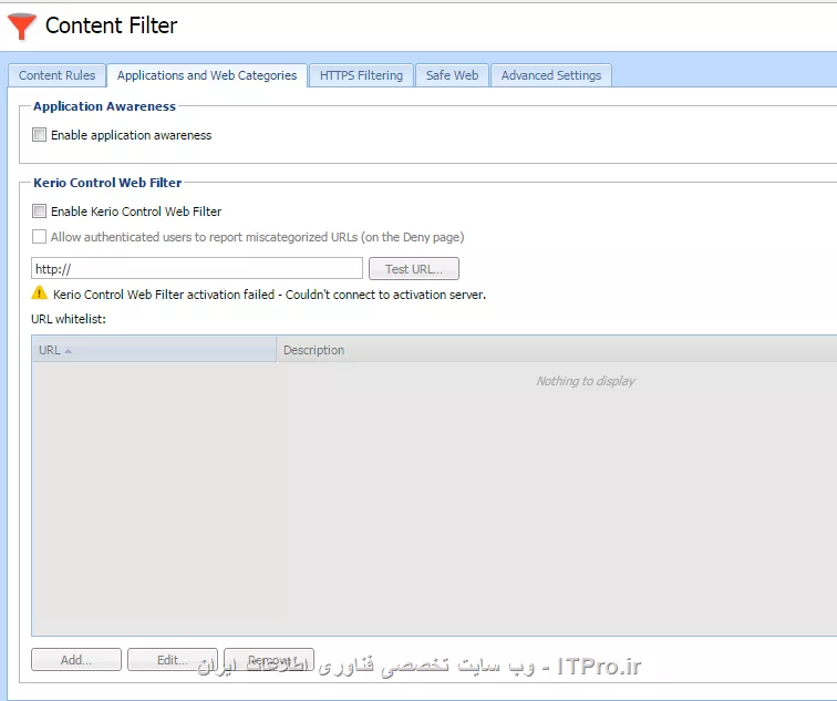 سلام
دوستان من اگر بخوام به دو تا از یوزرهای دامین محدودیت سرعت دانلود بدم این تنظیمات درسته؟
(کریو جوین دامین هست- تایمم درسته - نسخه 9.1 کرک استفاده کردم - همه چیز رو تقریبا غیرفعال کردم آنتی ویروس رول هارو ...  از کریو فقط بابت اکانتینگ میخوام استفاده کنم فایروال جدا توی شبکه دارم) 
با تنظیمات توی عکس فقط رول اول که میگه یوزر hdm1 سرعت 4مگ اعمال میشه و هر دو یوزر با 4 دانلود میکنن و اگر رول دوم بیارم بالای رول اول اینبار هر دو یوزر با 2مگ دانلود میکنن. انگار که اصلا رول دومی اعمال نمیشه و رول اول روی همه اعمال میشه. مشکل کجاست ؟؟؟؟
برای یه همچین سناریویی حتما باید ssl و NTLM انجام بشه ؟

||http://tosinso.com/files/get/405cba72-0376-4d5d-b246-90a5e0e4c3d1||
||http://tosinso.com/files/get/e887e0f4-2f9c-4a6b-a2d5-860a643546f5||
||http://tosinso.com/files/get/375d4171-c03d-434e-97fe-9c8ffbfb5c95||
||http://tosinso.com/files/get/4acffdf8-c0d0-4dee-bb72-c07540d32219||
||http://tosinso.com/files/get/dea40584-982d-49c3-b72a-3eec90656a6c||
||http://tosinso.com/files/get/cc02a98b-148c-4556-8268-37614fe27e70||
||http://tosinso.com/files/get/5491c004-0eb7-425c-95a0-baaa32c3fd10||
||http://tosinso.com/files/get/b633b7b0-ab5e-4334-bd7e-45a01c8bc64b||
||http://tosinso.com/files/get/dc68e2f0-32e1-4ced-8a8f-a5b78751201a||
||http://tosinso.com/files/get/02d5b587-a1d5-4118-b654-16fd12362a8c||
||http://tosinso.com/files/get/c0a87cbb-61ad-4816-b53e-3b861e13bb21||
||http://tosinso.com/files/get/1e712277-c685-4b40-9682-ae38be8551c6||
||http://tosinso.com/files/get/8ef9852c-abf6-4291-bbdd-ff49982a5ecb||
||http://tosinso.com/files/get/37d4bc14-b560-46e0-b893-03f22135650c||
||http://tosinso.com/files/get/19488166-764f-4a3a-93e8-66e37ae7c3c0||

