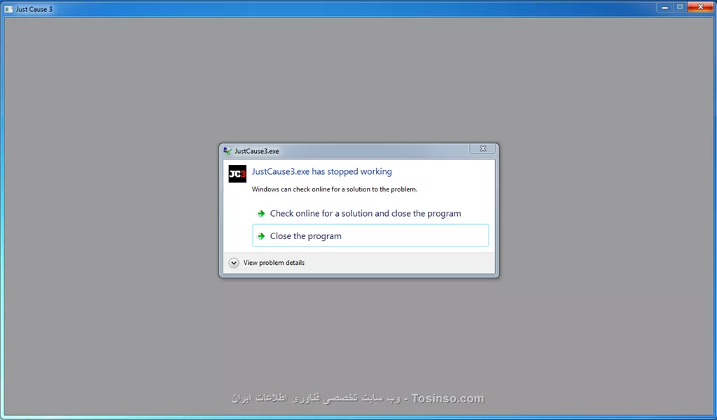 سلام بازی just cause 3 رو دانلود کردم و نصبش کردم اما وقتی میخوام بزنم بره تو بازی این ارور رو میده باید چیکار کنم مشکل از چیه؟||https://tosinso.com/files/get/dd9fcd36-fb10-41e9-a4b2-136ae9ba46cf||