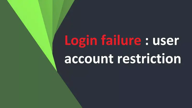 آموزش رفع خطای Login failure: user account restriction در ریموت 