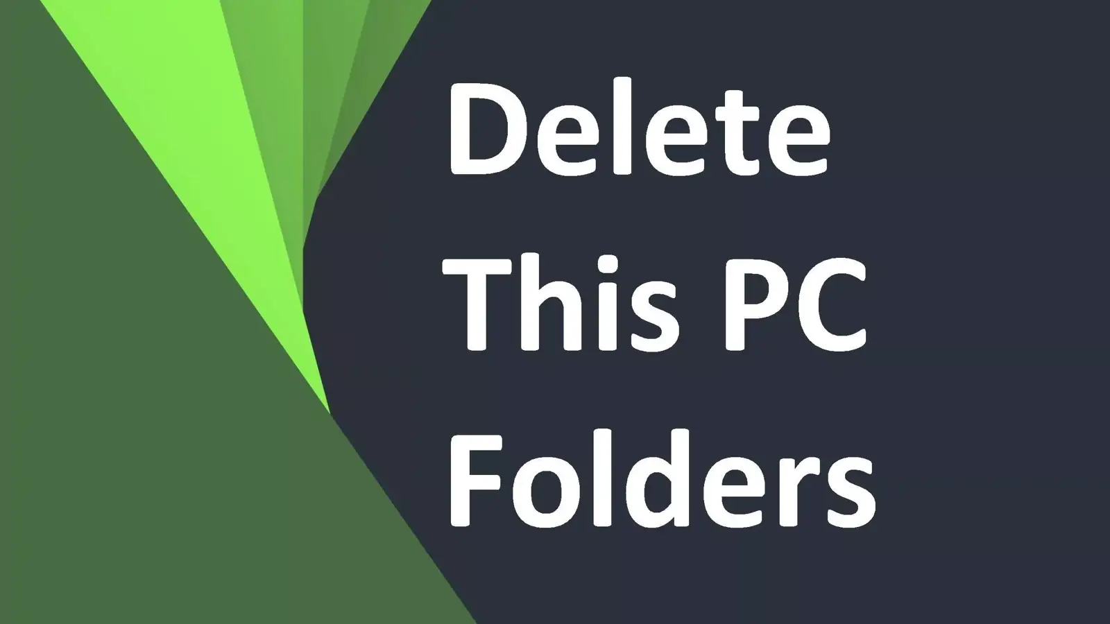 آموزش پاک کردن پوشه های بیخودی This PC از ویندوز (Desktop و ...)