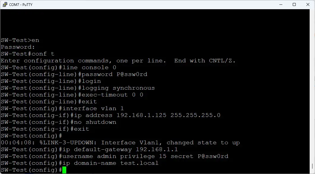 تعریف Domain در سوئیچ سیسکو