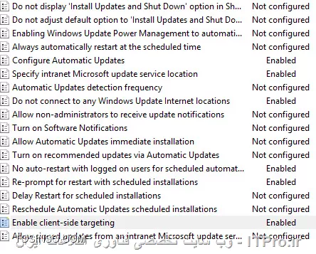 با سلام
من سرور wsus راه اندازی کردم و مشکلی ندارم تمام اپدیتهایی که لازم بوده خود WSUS Console گرفته بدون هیچ مشکلی
تنظیمات پالسی برای کلاینتها انجام دادم
سوال اول:
چرا تو کنسول WSUS من لیست کامپیوترها نمیبینم که بخوام انتخاب کنم و به موارد خواص اپیدیت ارسال کنم

سوال دوم:
چطوری میتونم یک ایدیتی رو اپلای کنم به کلاینت؟



||https://tosinso.com/files/get/e0f9ff27-d60d-44a1-9a81-fc42af89c3cc||