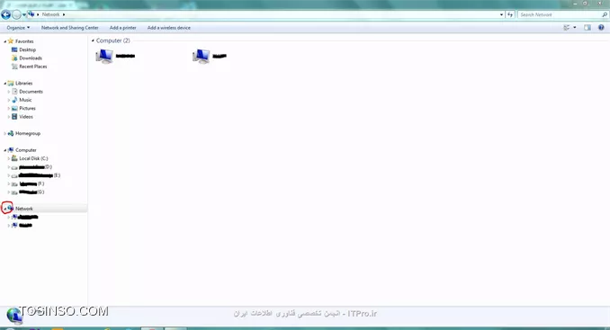 اگر از طریق شبکه وایرلس به اینترنت متصل هستید
فقط کافیه گزینه زیر رو توی تنظیمات sharing کارت شبکه فعال کنید
||http://network.tosinso.com/files/get/a86734a0-abeb-4013-b5cd-032cd8fa13a0||

بعد هر درایو یا پوشه و یا فایلی رو که خواستید share کنید و از طریق زیر بهش دسترسی پیدا کنید
||http://network.tosinso.com/files/get/e0fe08d6-cfbe-4a33-9fb0-0d8a8df38bcb||

تنها نکته ی امنیتی که هست حتما باید یک یوزر برای اینکار تعریف کرده و پوشه مورد نظرتون رو برای همون یوزر به اشتراک بزارید.
موقع باز کردن network از شما درخواست نام کاربری و رمز عبور میشود