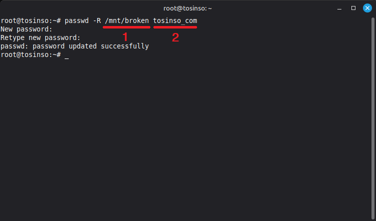 فراموشی رمز عبور در لینوکس (Linux)