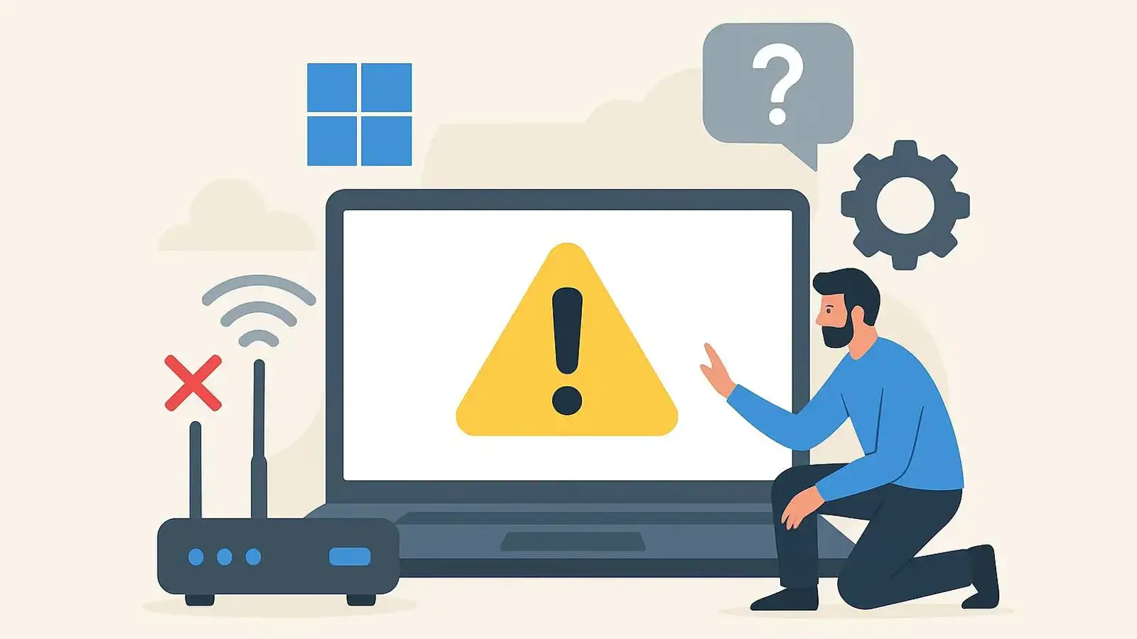 آموزش تصویری رفع خطای اتصال اینترنت در ویندوز