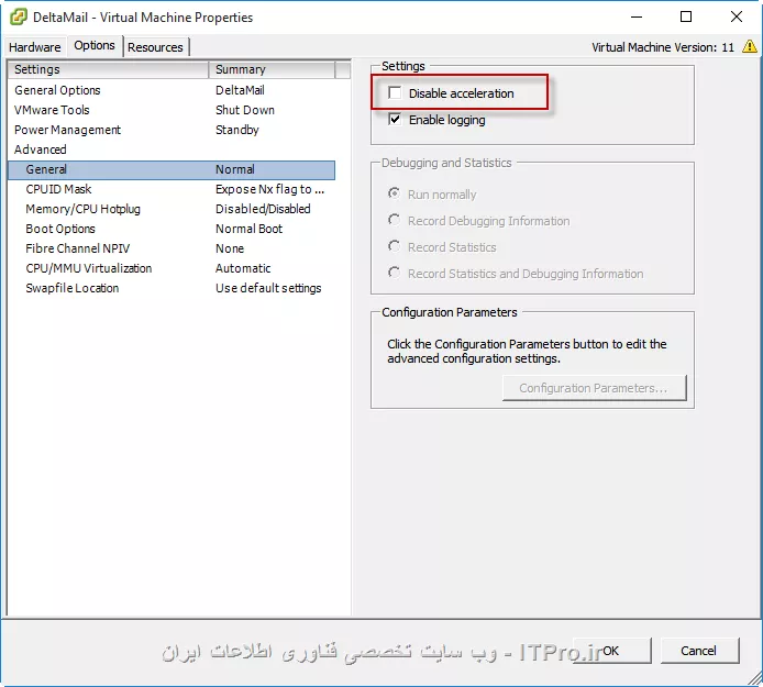 

ای کاش نوع مجازی سازی رو گفته بودین ، به هر حال تو vmware این option ها هست که می تونه کمک کنه.

||http://network.tosinso.com/files/get/437f6c2b-3633-4699-aaac-14ead589ecac||
||http://network.tosinso.com/files/get/d2a388b0-422a-40ae-ac55-2efe5729ee20||
||http://network.tosinso.com/files/get/e2b46d12-bf6c-4df0-b247-cb46680c96ed||