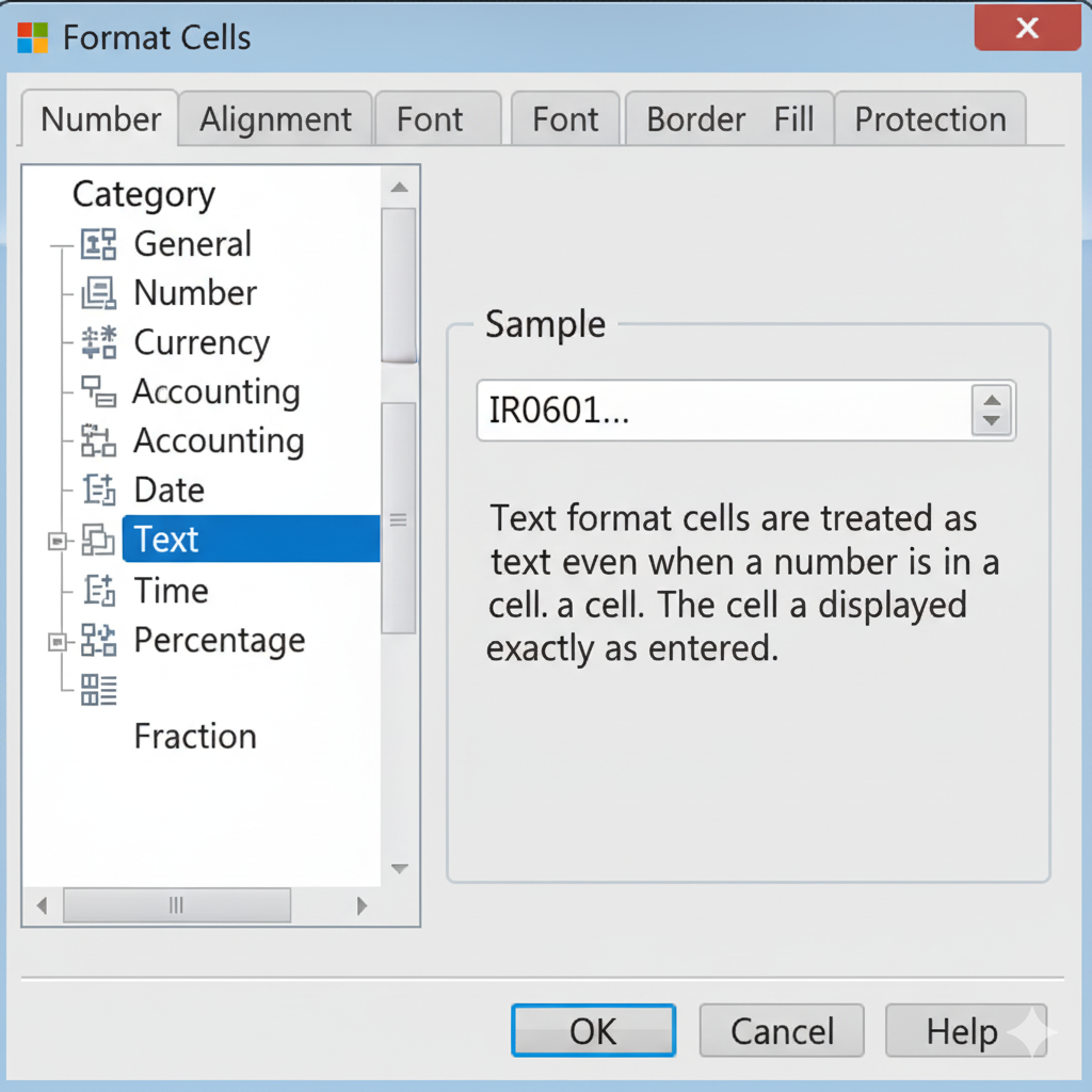 شماره شبا در اکسل