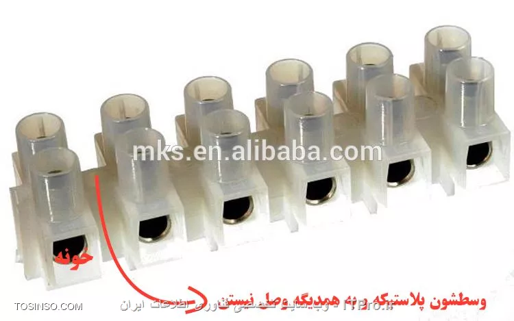 الان رفتم خریدم. 16 تا خونه داره . حالا برای نصبش باید سیم آبی و قرمز که از منبع تغذیه میاد رو به دوتا خونه وصل کنم؟
بعد روبروشون که اونطرفش میشه باید کابل مشکی و قرمز وصل کنم؟ برای دوربین های دوم و سوم و ... باید برای هر دوربین وصل کنم به دو تا از این خونه ها؟ اما اینا چطوری به همدیگه وصل میشن و ارتباط برقرار میکنن؟ وسطشون که میبینم پلاستیکه و به همدیگه وصل نمیشه که همه خونه ها برق برسه. همه شون جدا از همدیگه ان. فقط دو تا خونه که روبروی همدیگه ان به هم وصلن. یعنی اشتباه نصب می کنم؟

منظورم از خونه و ... تو عکس نشون دادم

||https://hardware.tosinso.com/files/get/e323c0b3-3bc5-421d-84e0-b4d5ab7e701e||